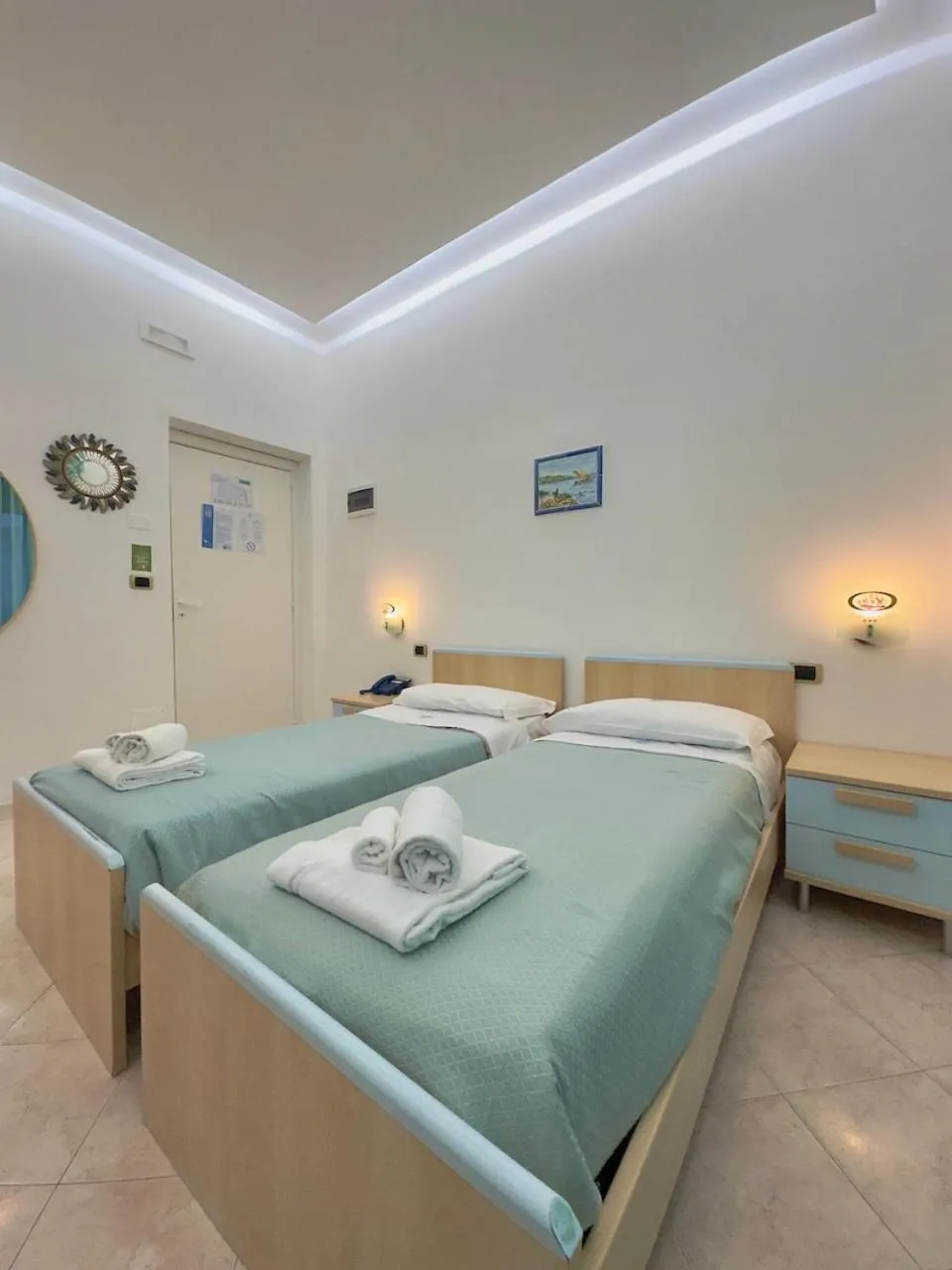 Bed in Hotel Le Tre Caravelle