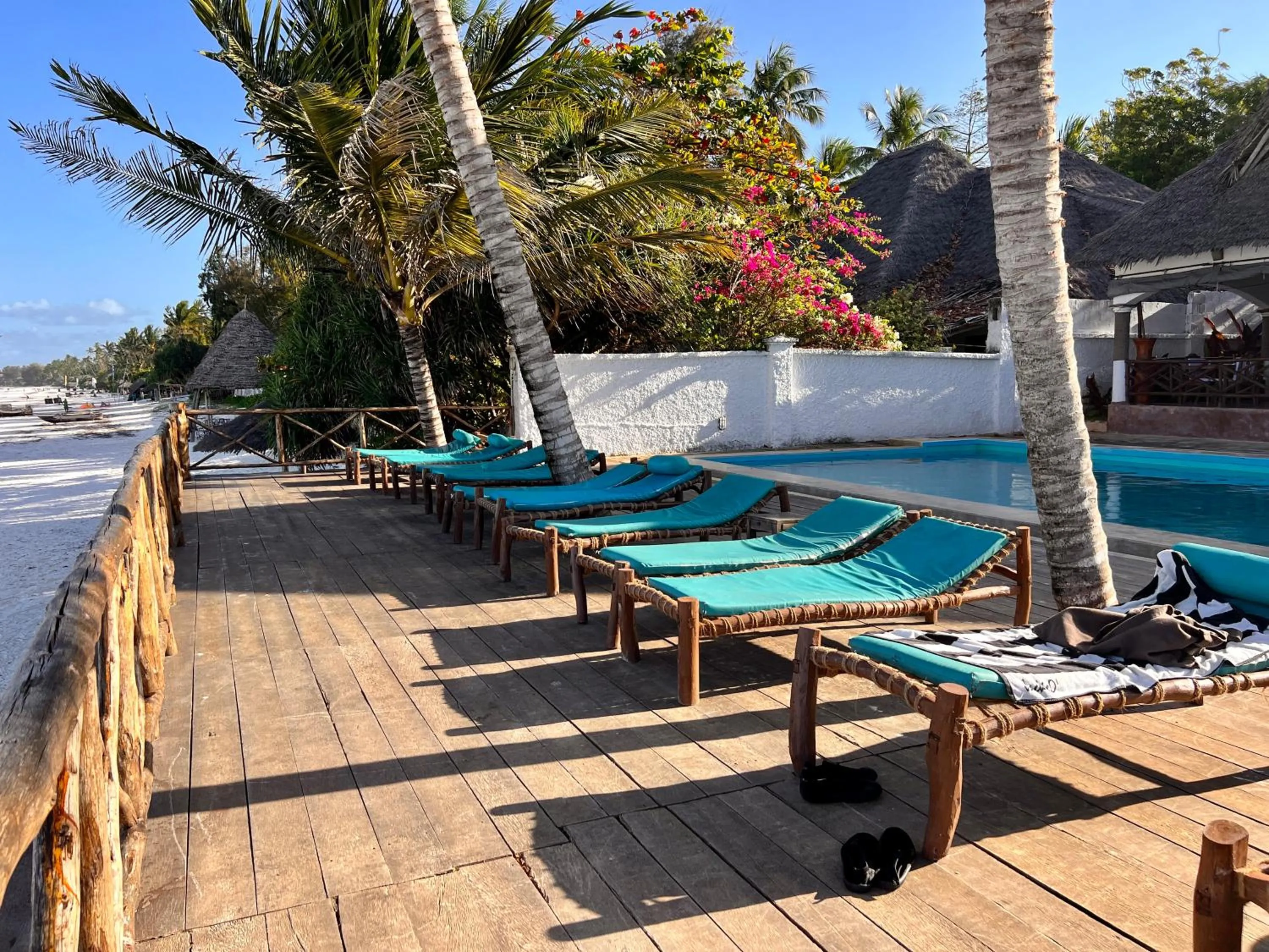 Pool view in Zanzibar Bahari Villas