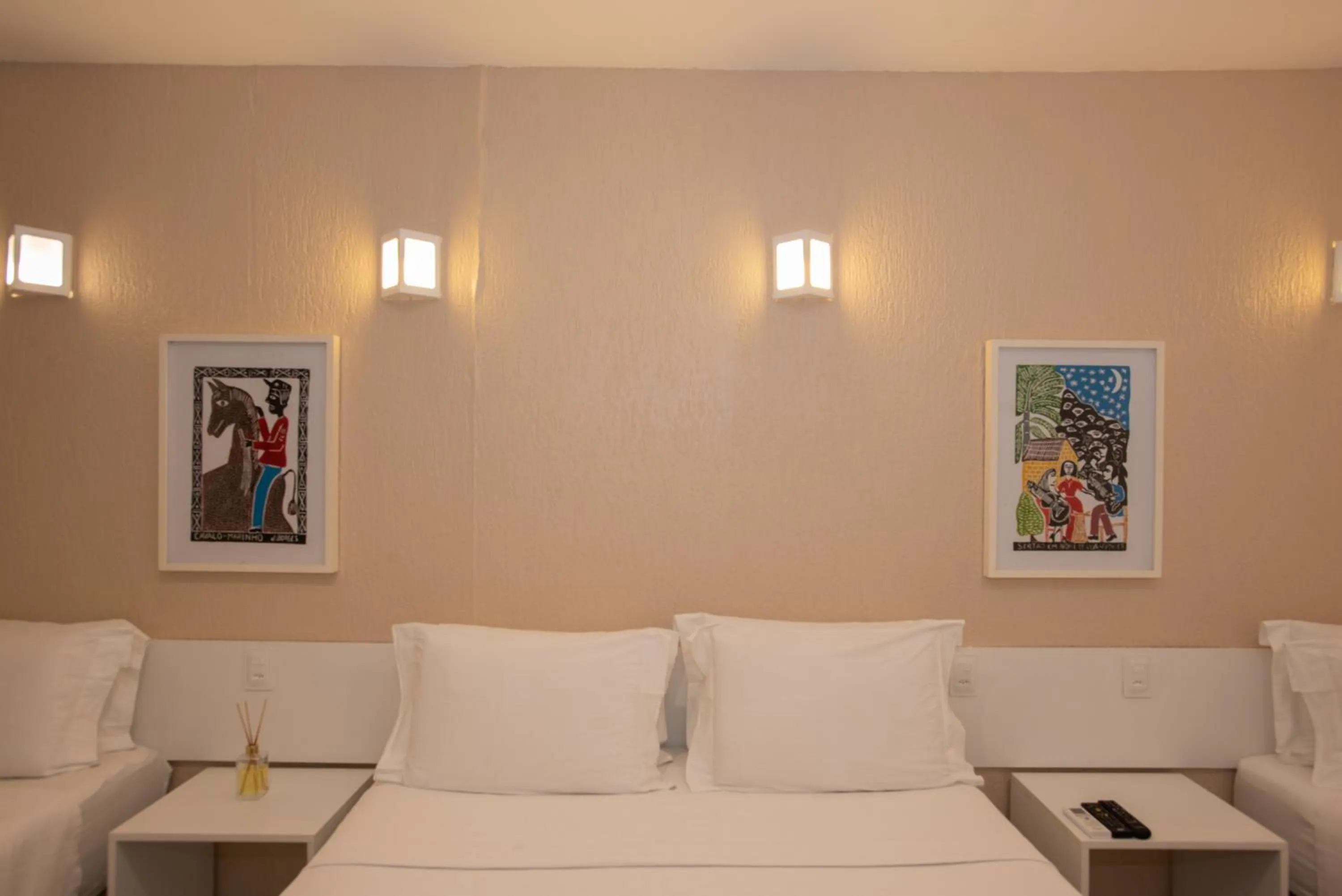 Bed in Pousada Malibu