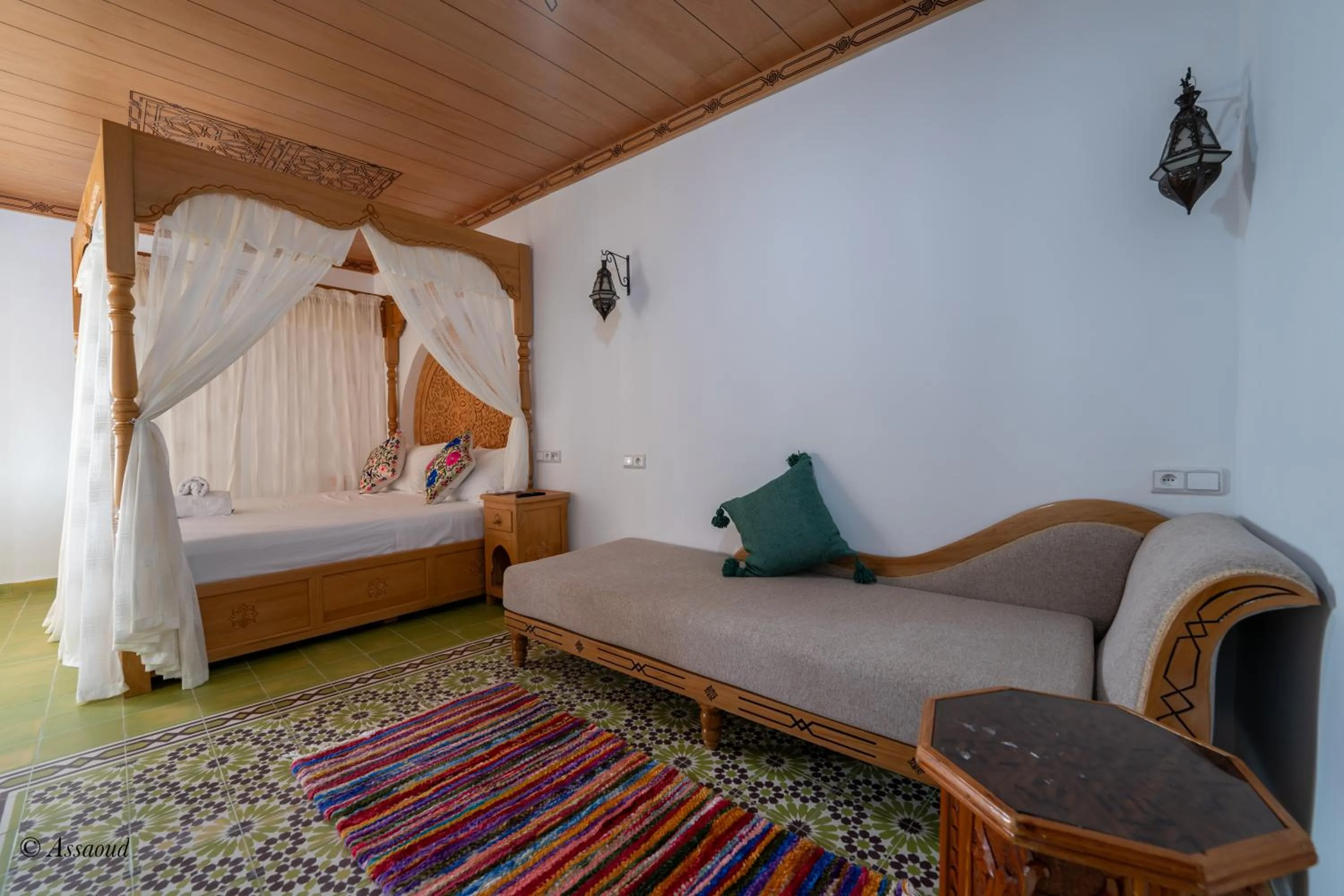 Bed in Riad ALHAMBRA