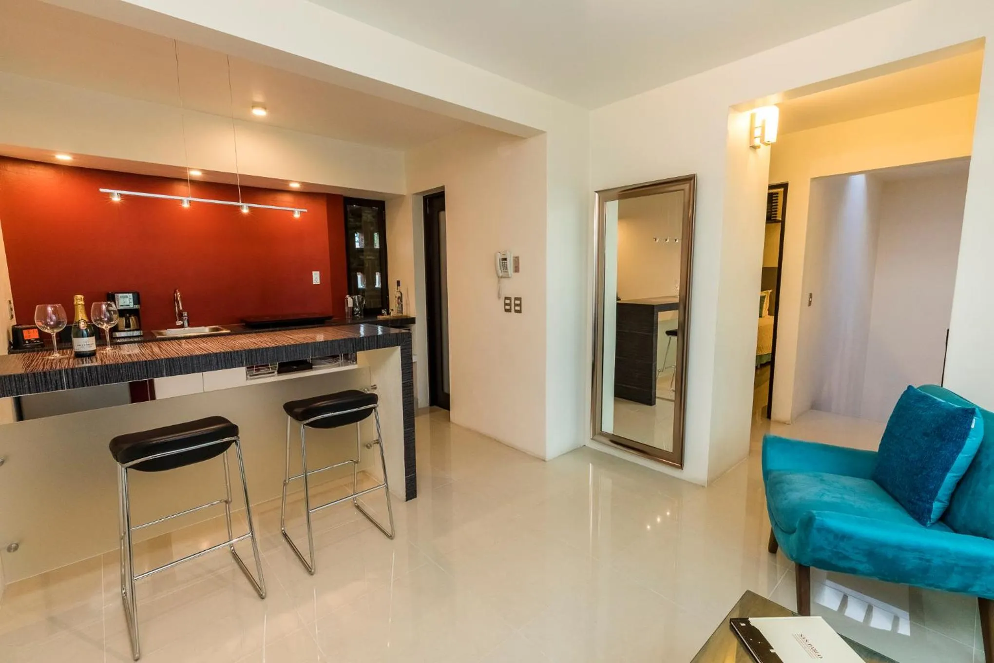 Kitchen or kitchenette in Marialicia Suites, Hotel Boutique