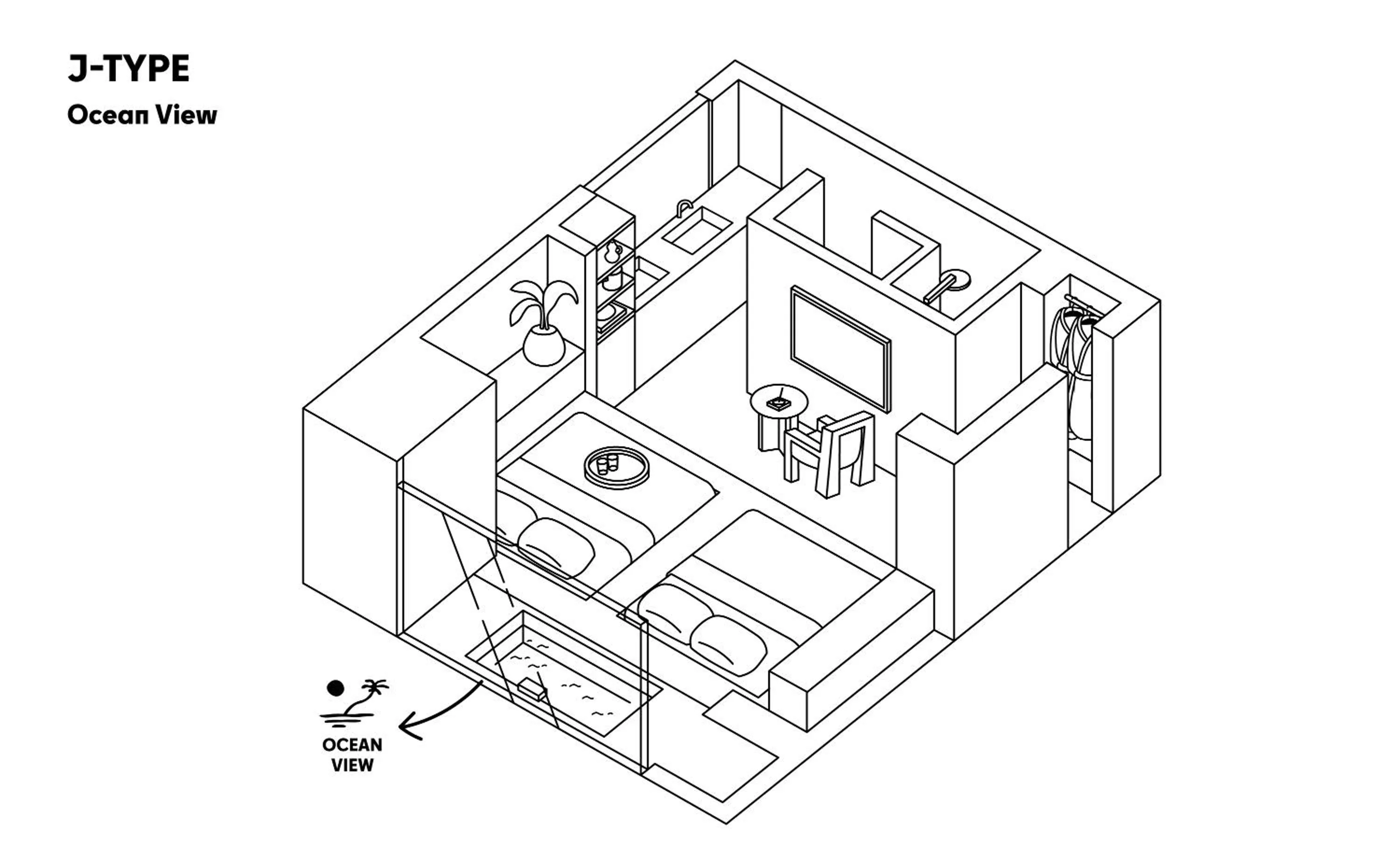 Floor plan in After Chapter Hotel Gwanganri