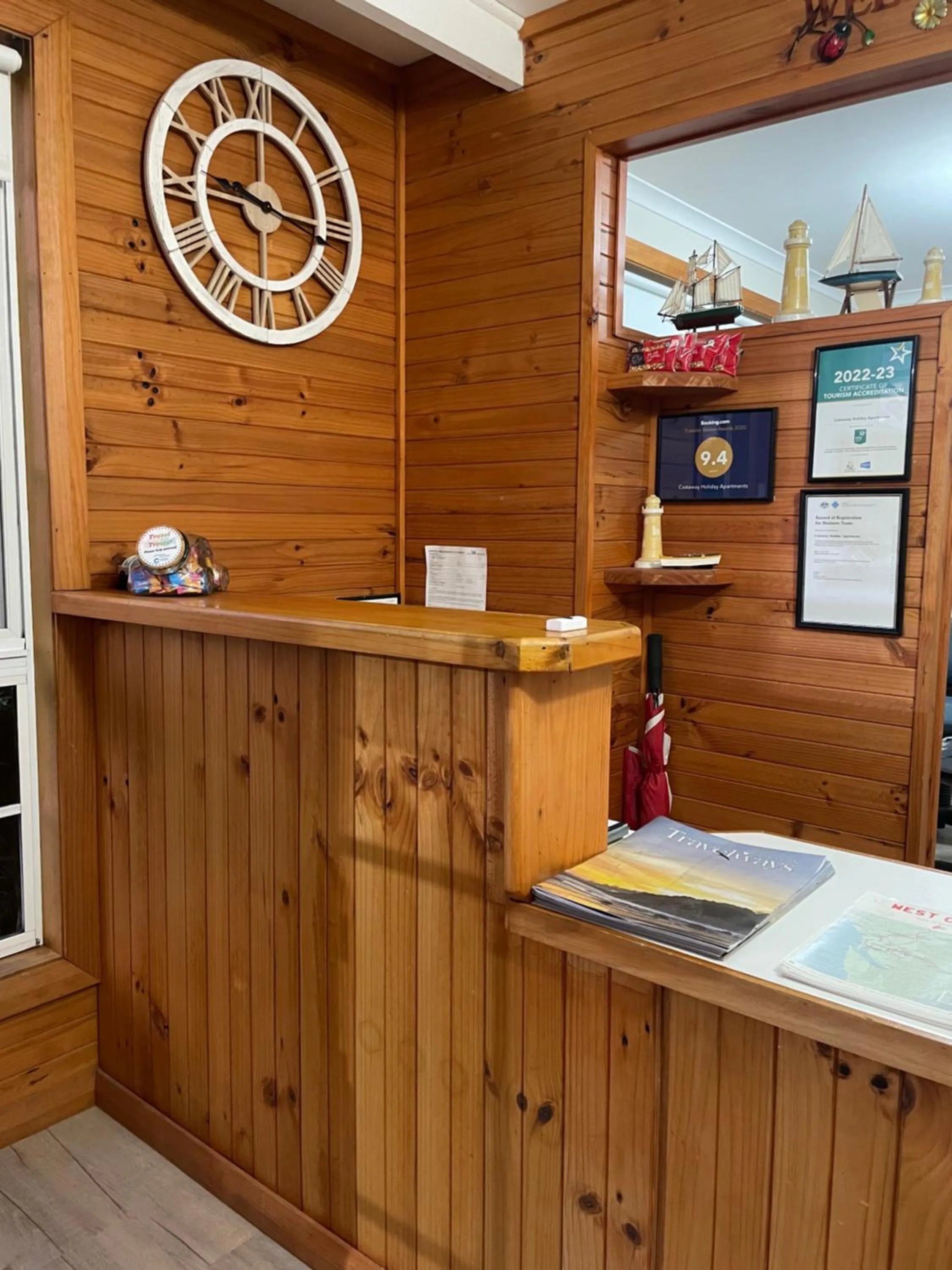 Lobby or reception in Castaway Holiday Apartments