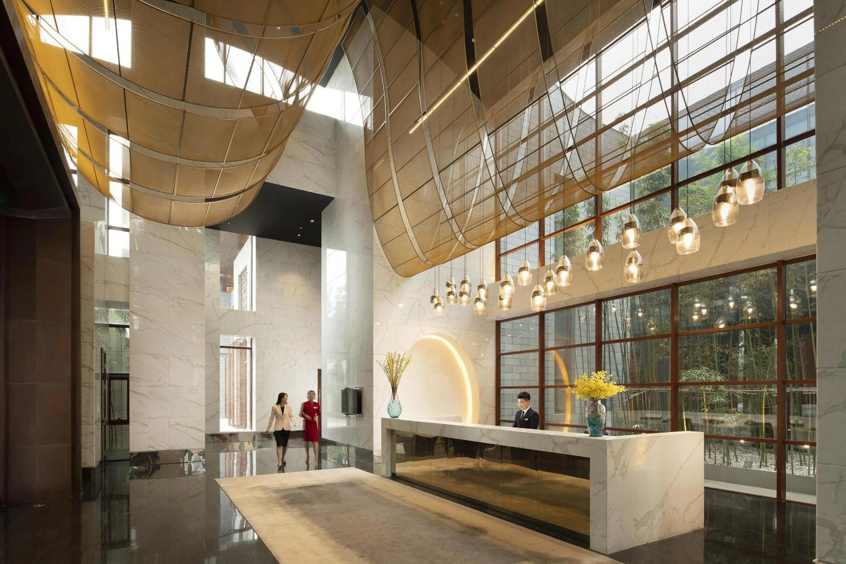 Lobby or reception in Yanqi Hotel, Managed by Kempinski