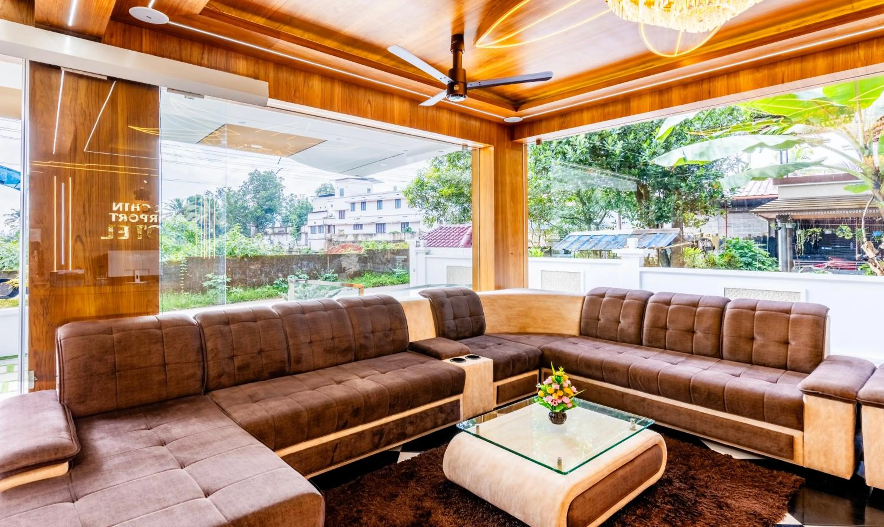 Seating area in Treebo Premium Cochin Airport, 5 min From Cochin Airport