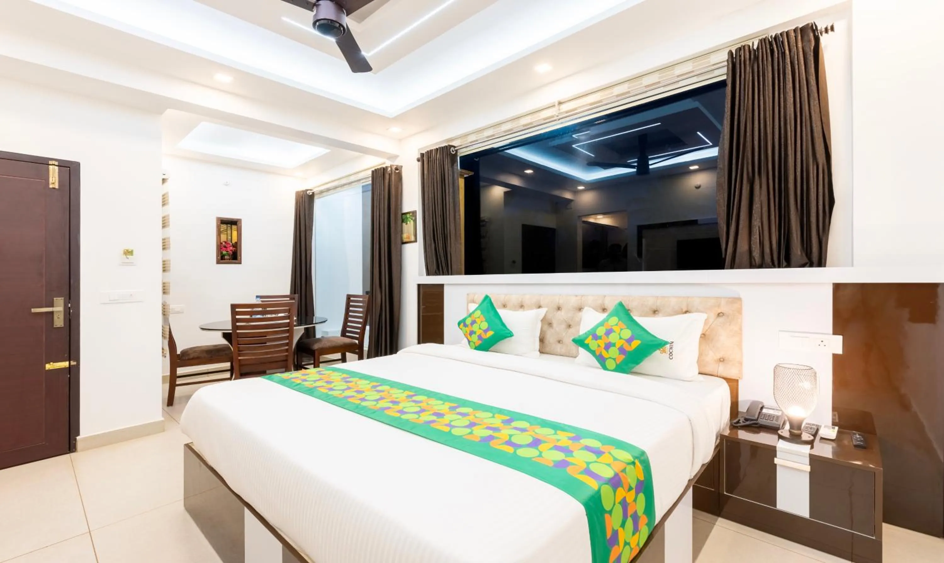 Bedroom, Bed in Treebo Premium Cochin Airport, 5 min From Cochin Airport