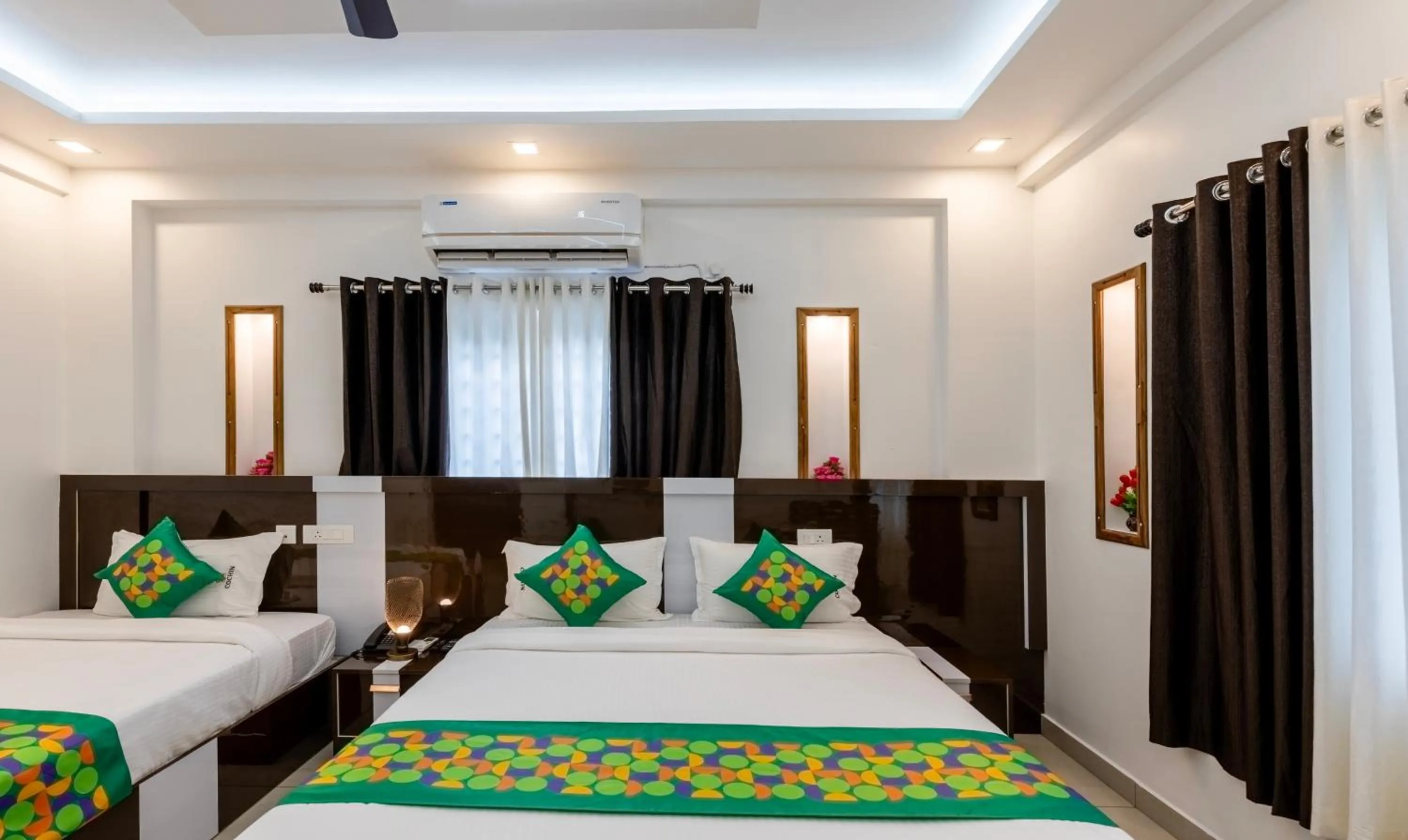 Bedroom, Bed in Treebo Premium Cochin Airport, 5 min From Cochin Airport