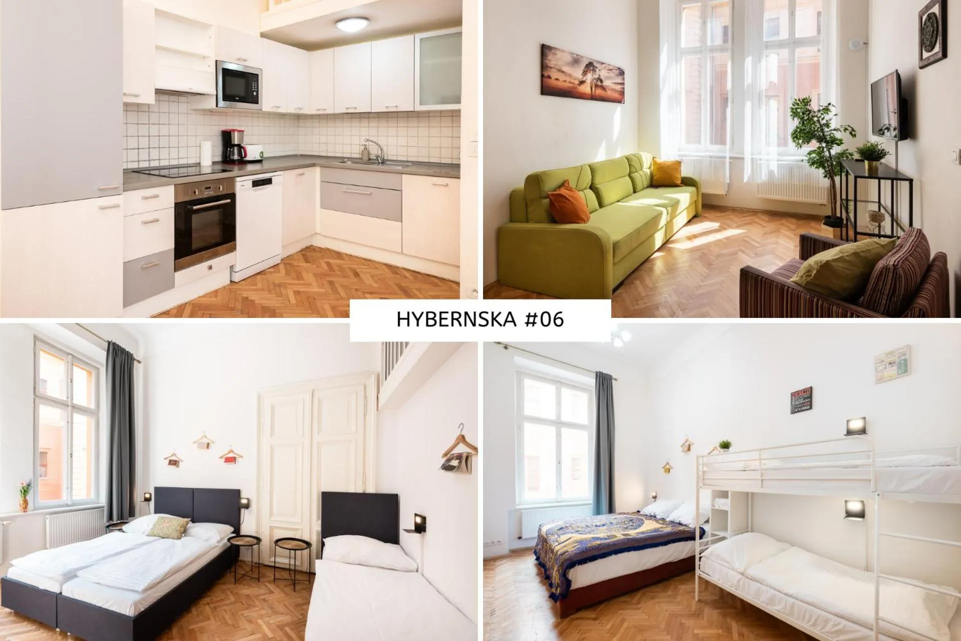 Bed in Hybernska Apartments by Pragueforyou