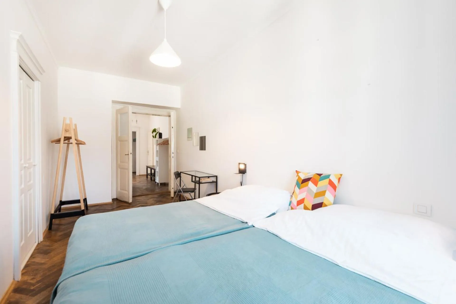 Bed in Hybernska Apartments by Pragueforyou