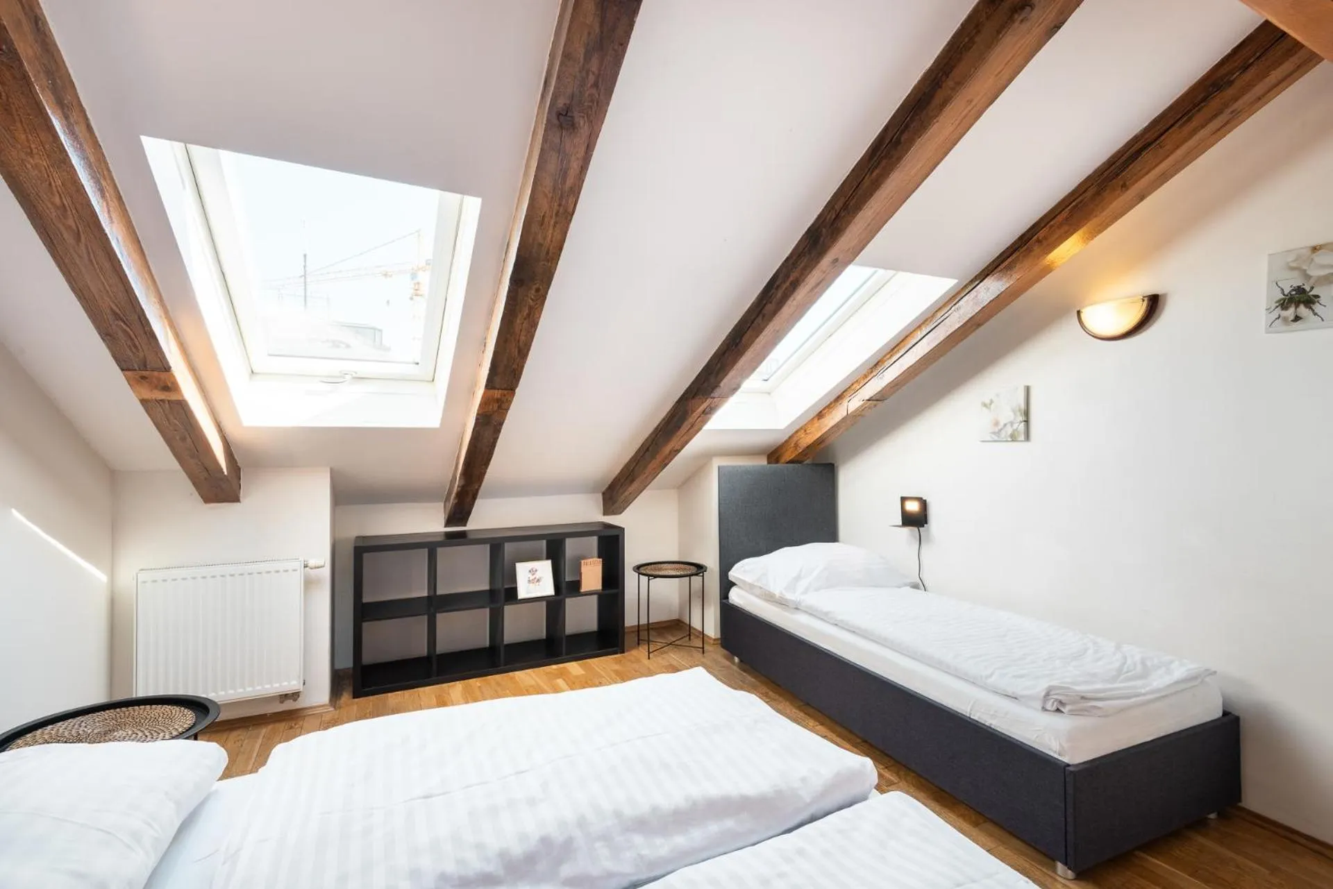 Bed in Hybernska Apartments by Pragueforyou