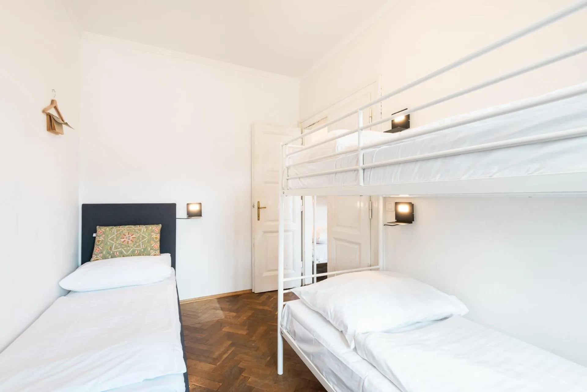 Bed in Hybernska Apartments by Pragueforyou