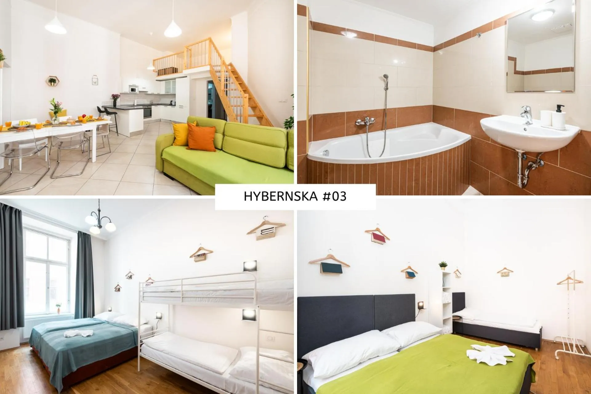 Bed in Hybernska Apartments by Pragueforyou