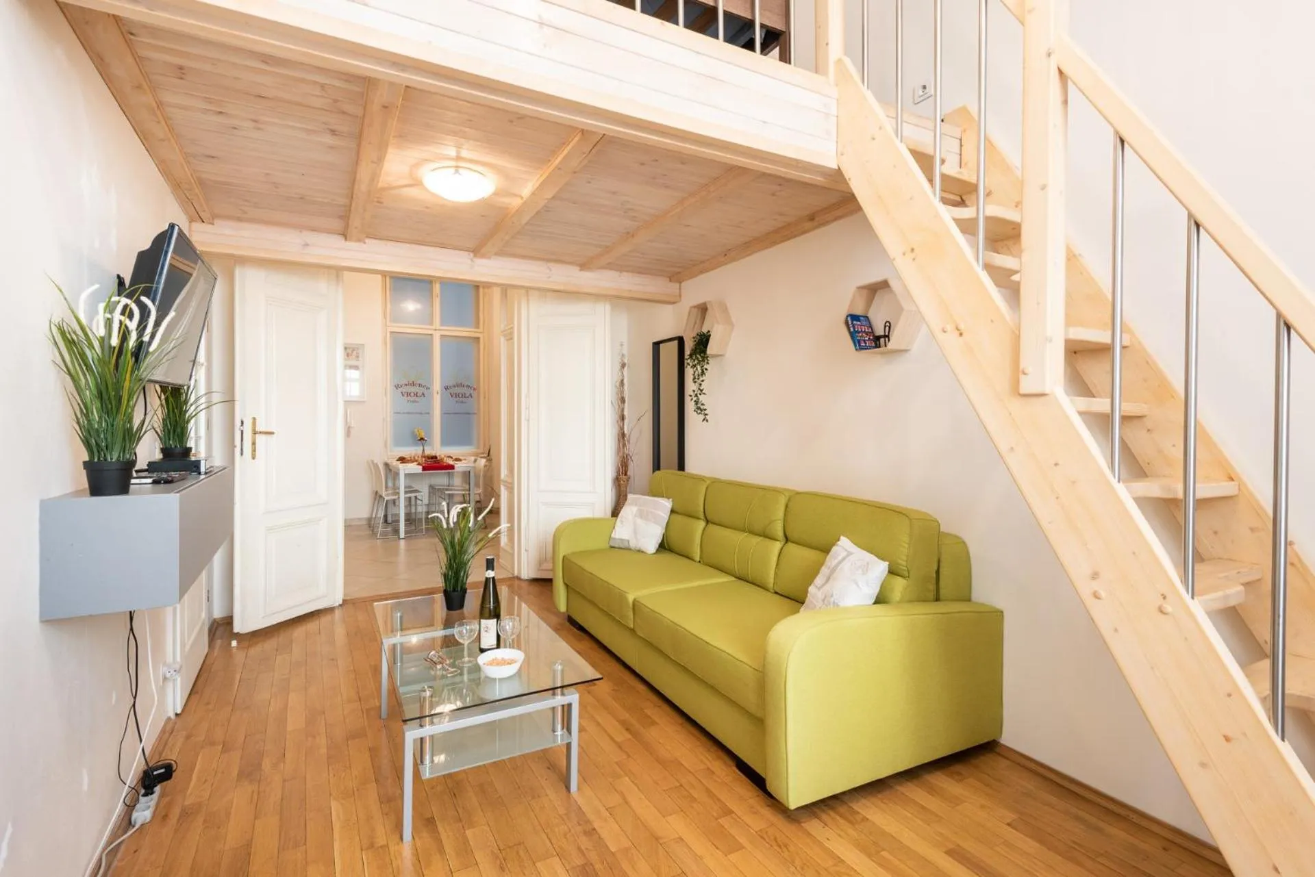 Living room in Hybernska Apartments by Pragueforyou