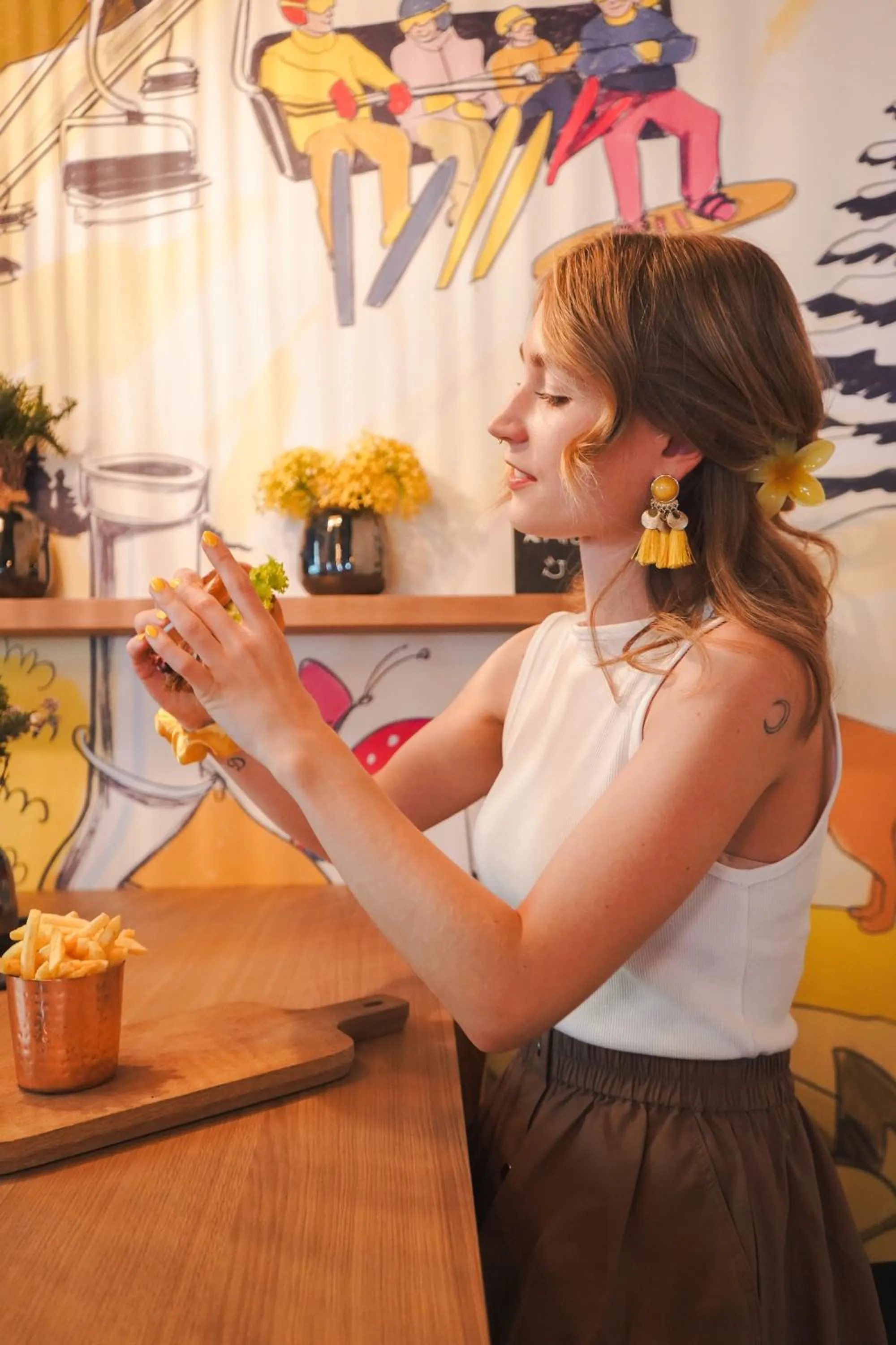 Restaurant/places to eat in Boutique House happYellow Saalbach