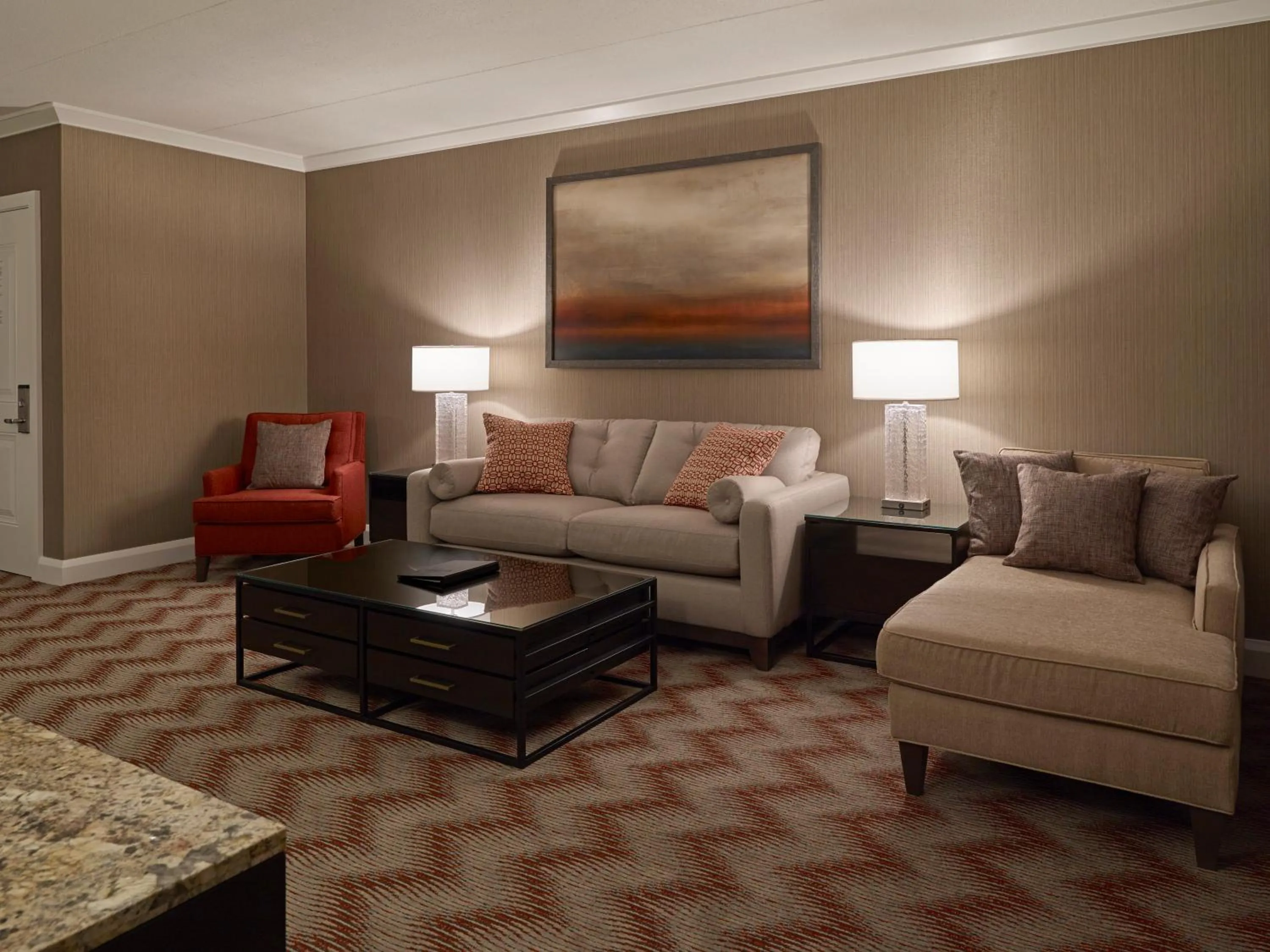 Seating area in Oxford Casino Hotel