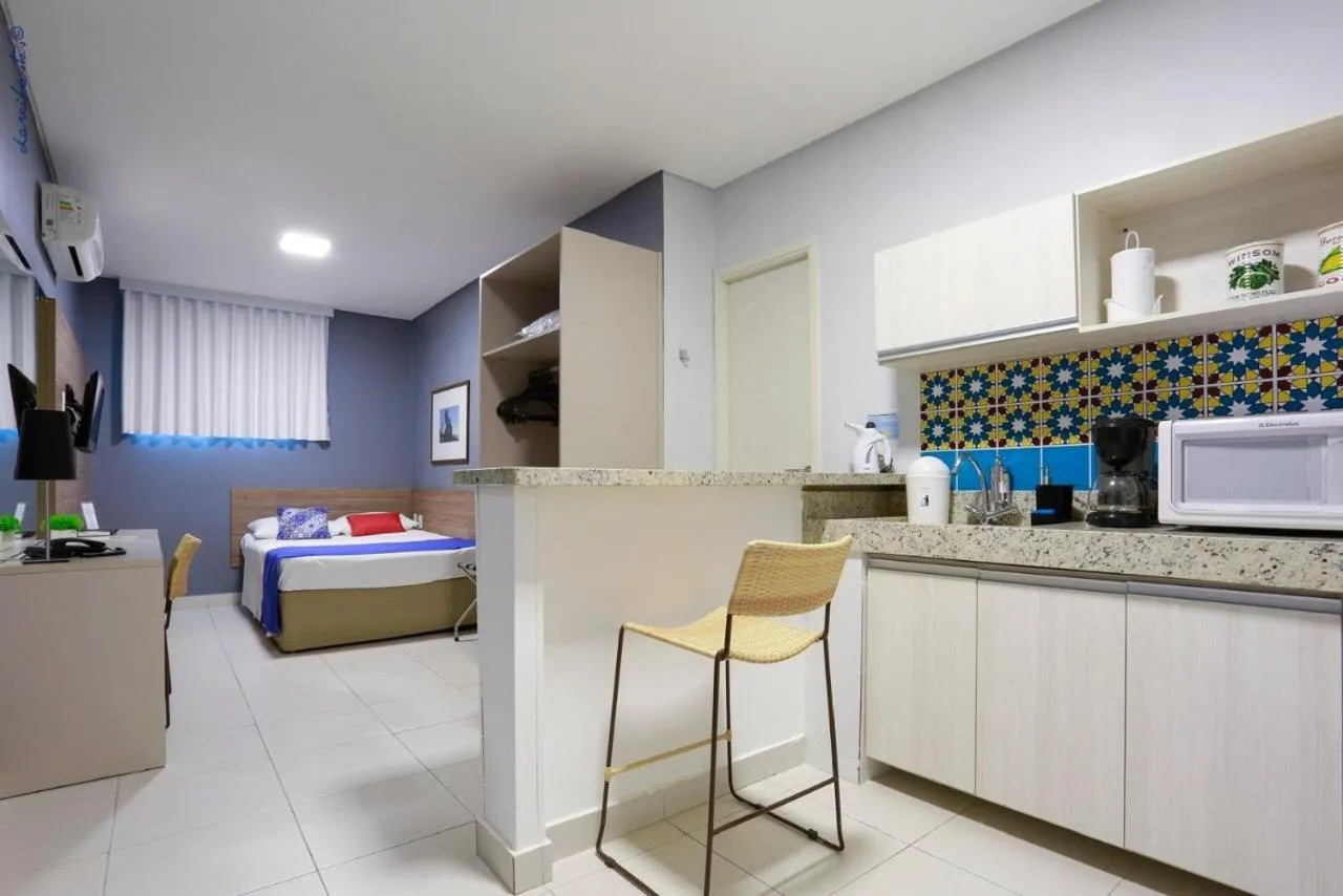 Kitchen or kitchenette in Portofino Hotel Prime