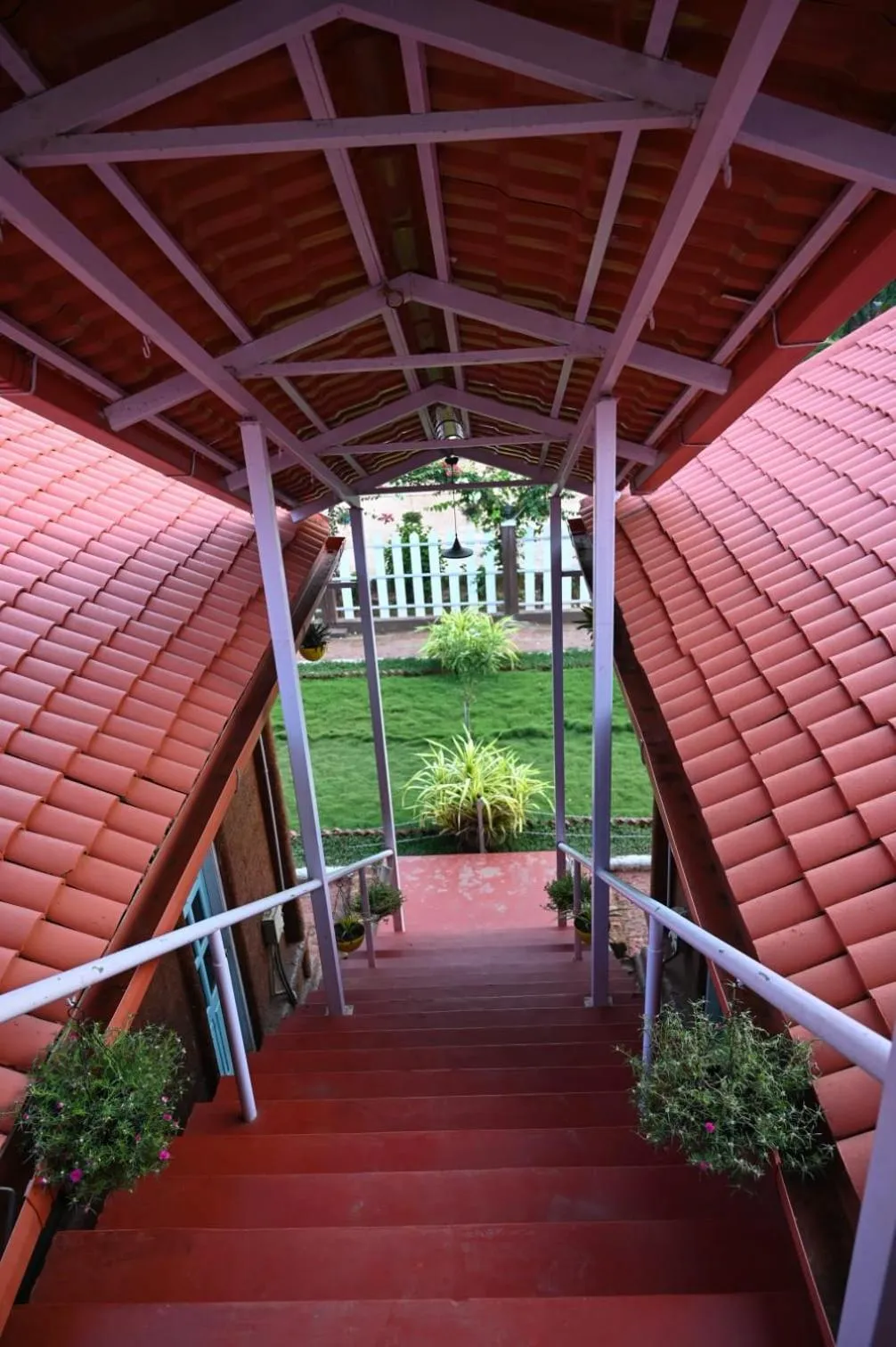 Garden view in Mudra beach villa Gokarna