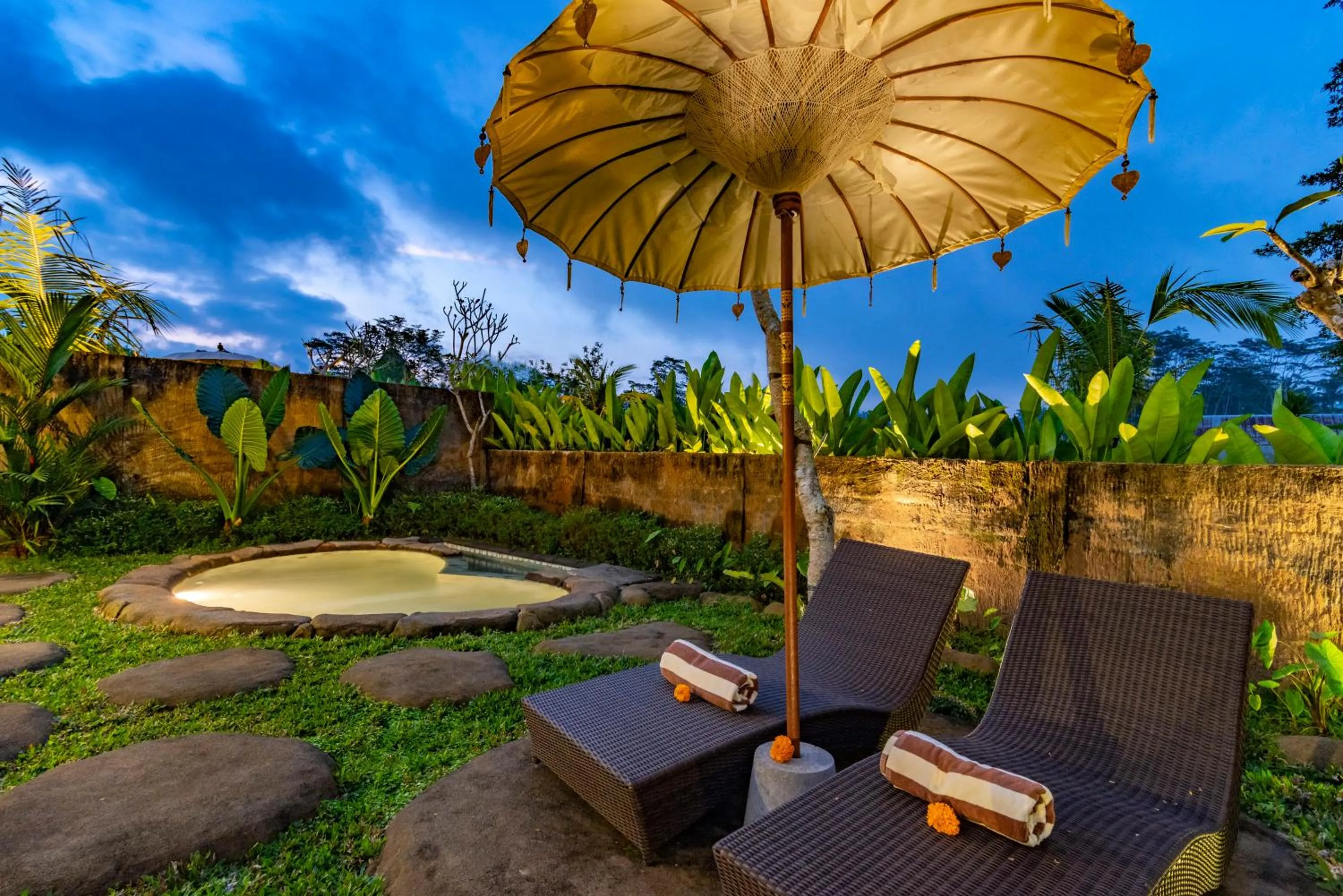 Garden view in Tiare Villa Ubud by Dhananjaya Hospitality
