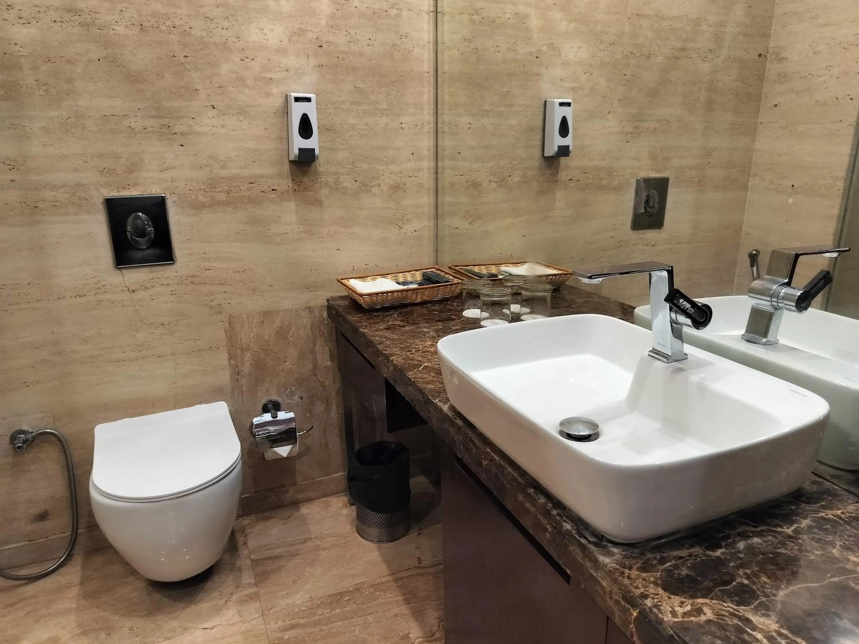 Bathroom in Bel-La Monde Hotel NH8 at 6km from IGI Airport Delhi