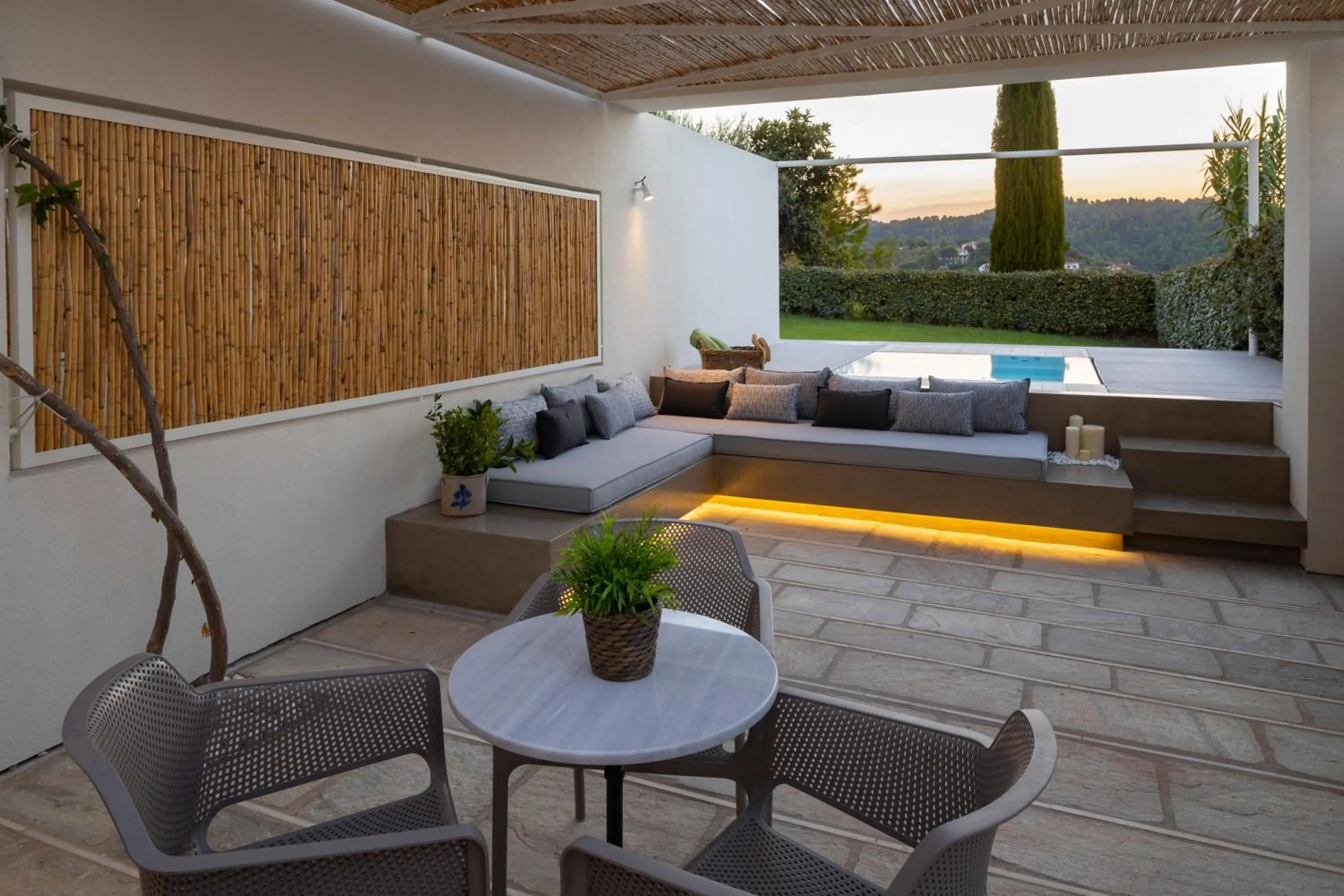 Patio in Atrium Hotel