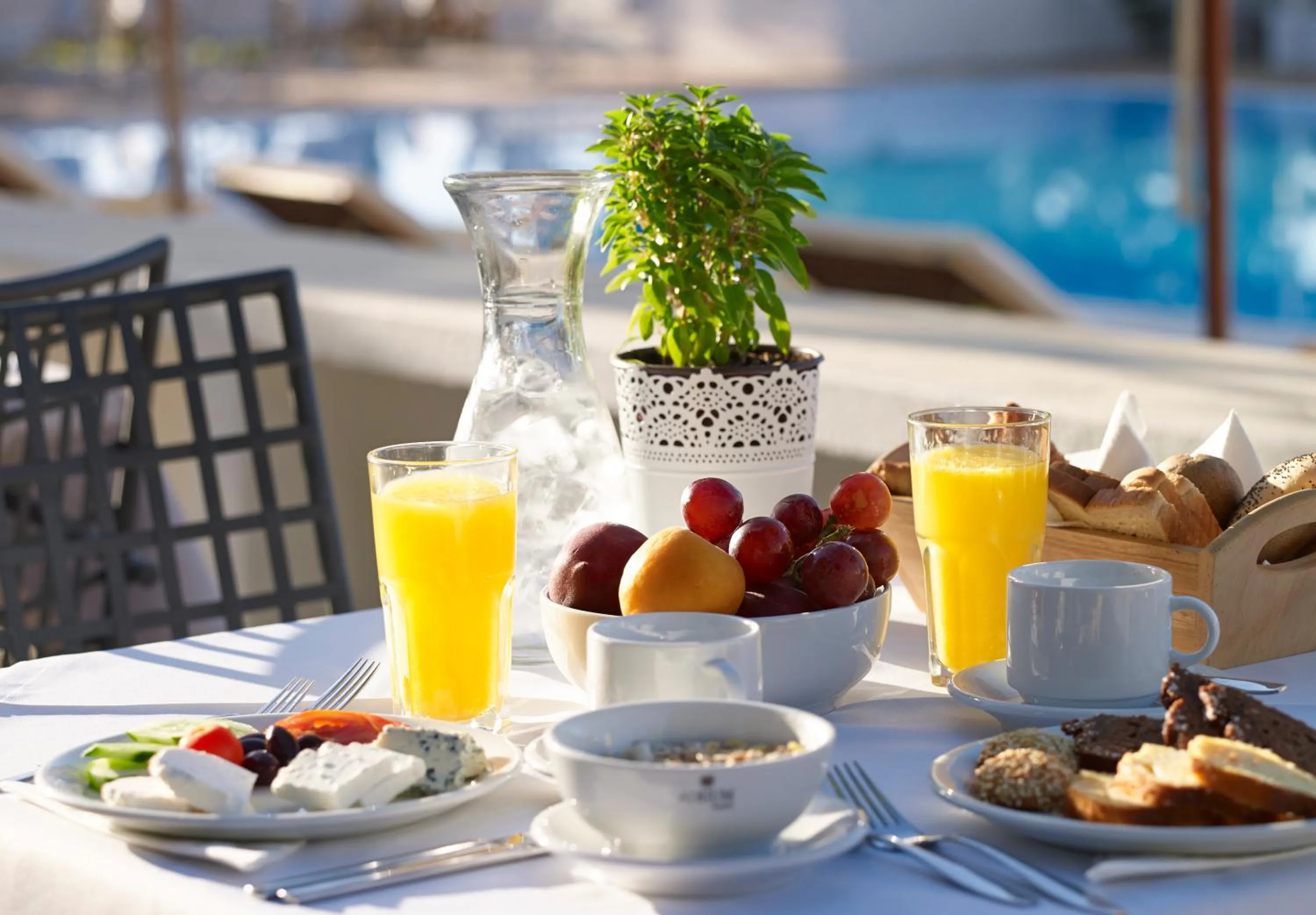 Pool view in Atrium Hotel