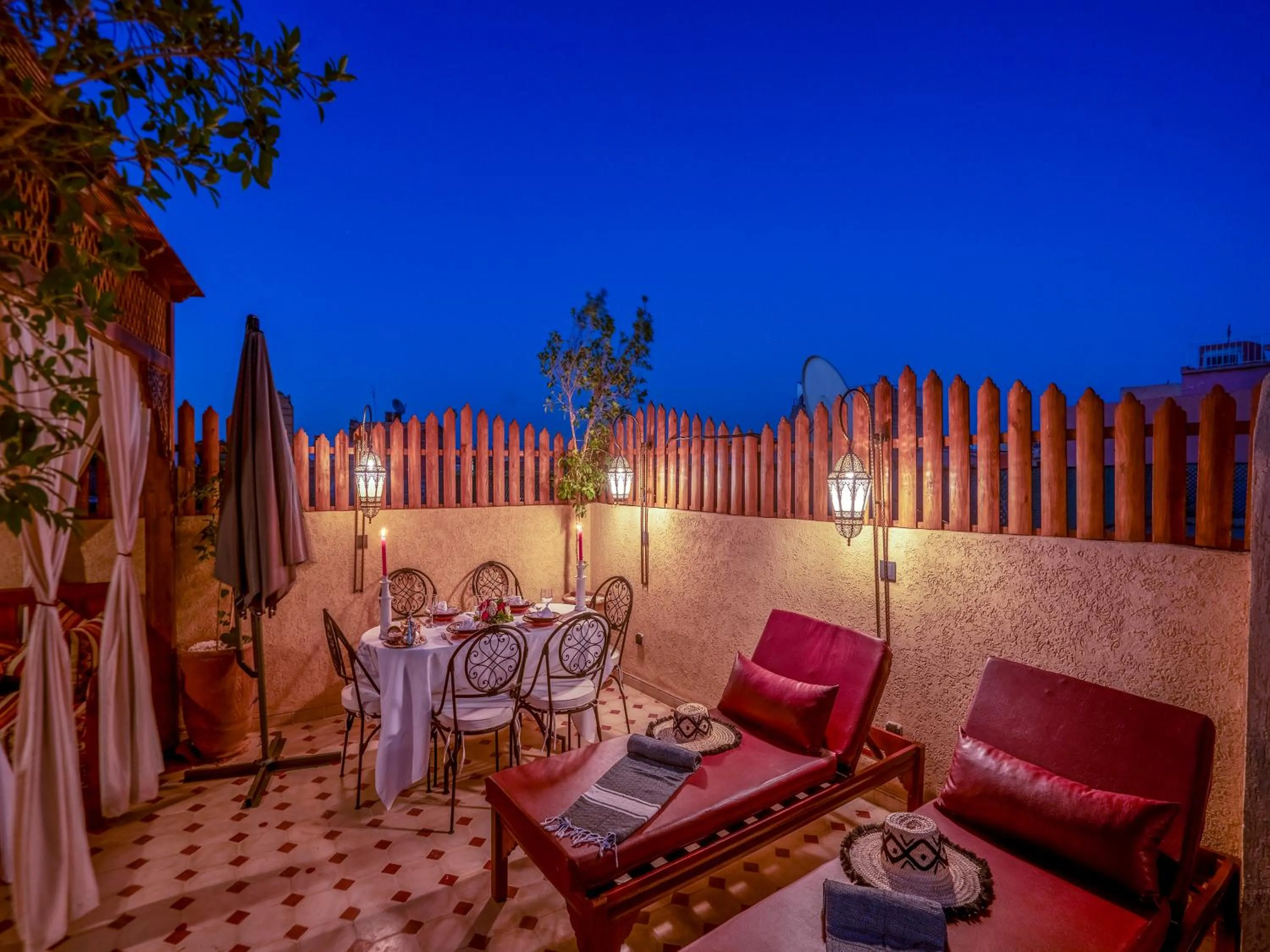 Balcony/Terrace in Riad Le Nid De Fatima