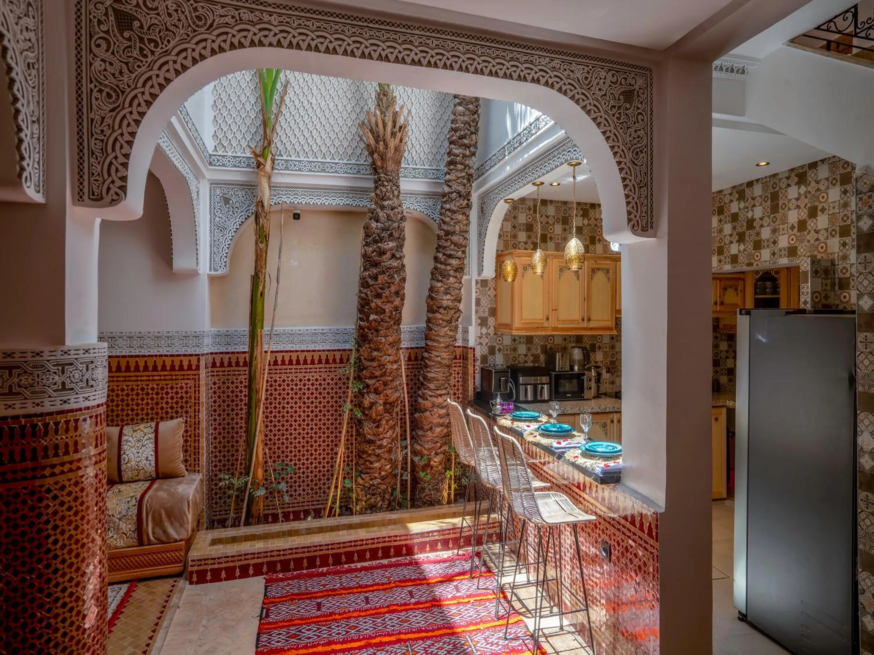 Kitchen or kitchenette in Riad Le Nid De Fatima