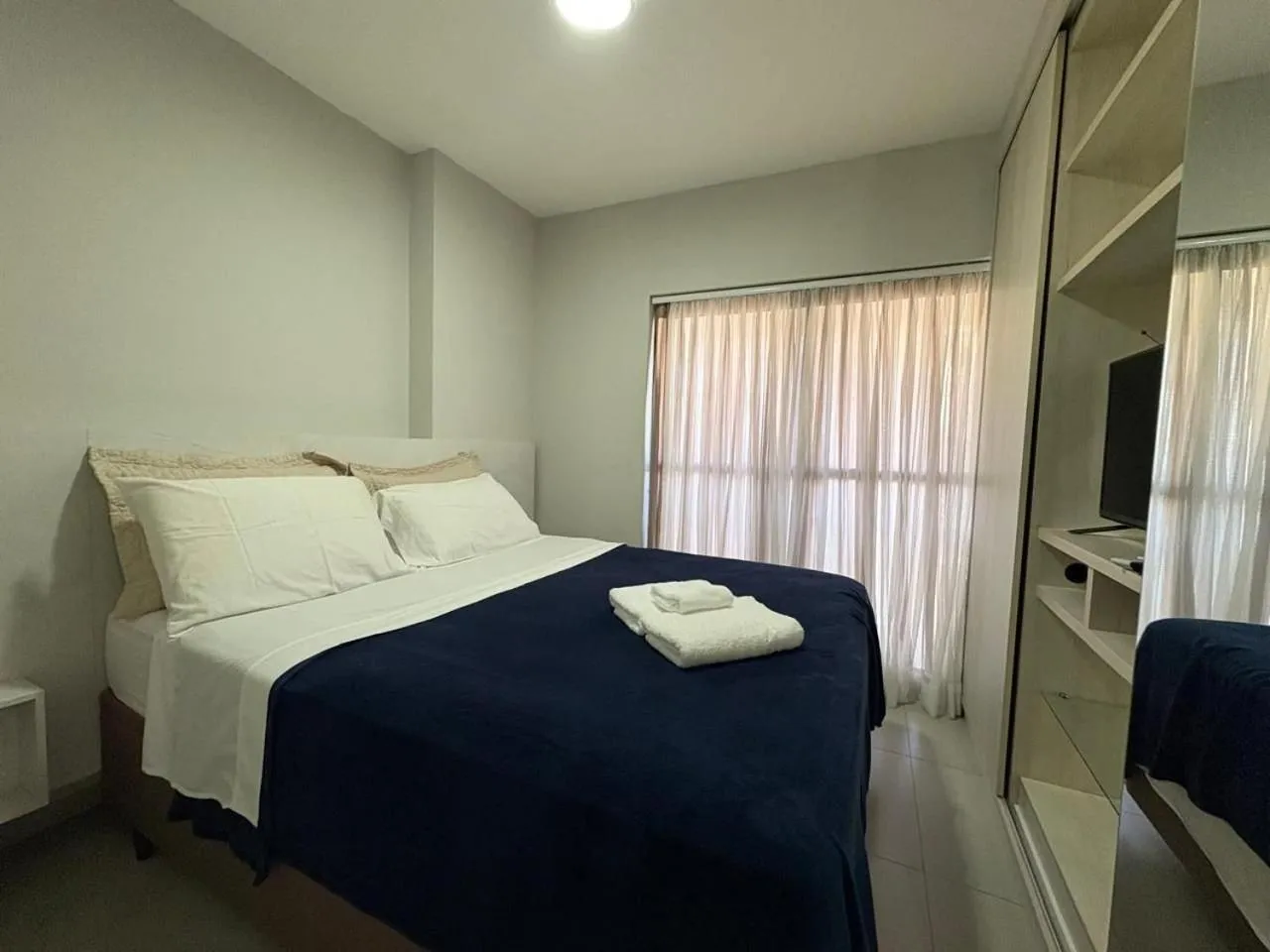 Bed in Apto em frente ao shopping com piscina aquecida