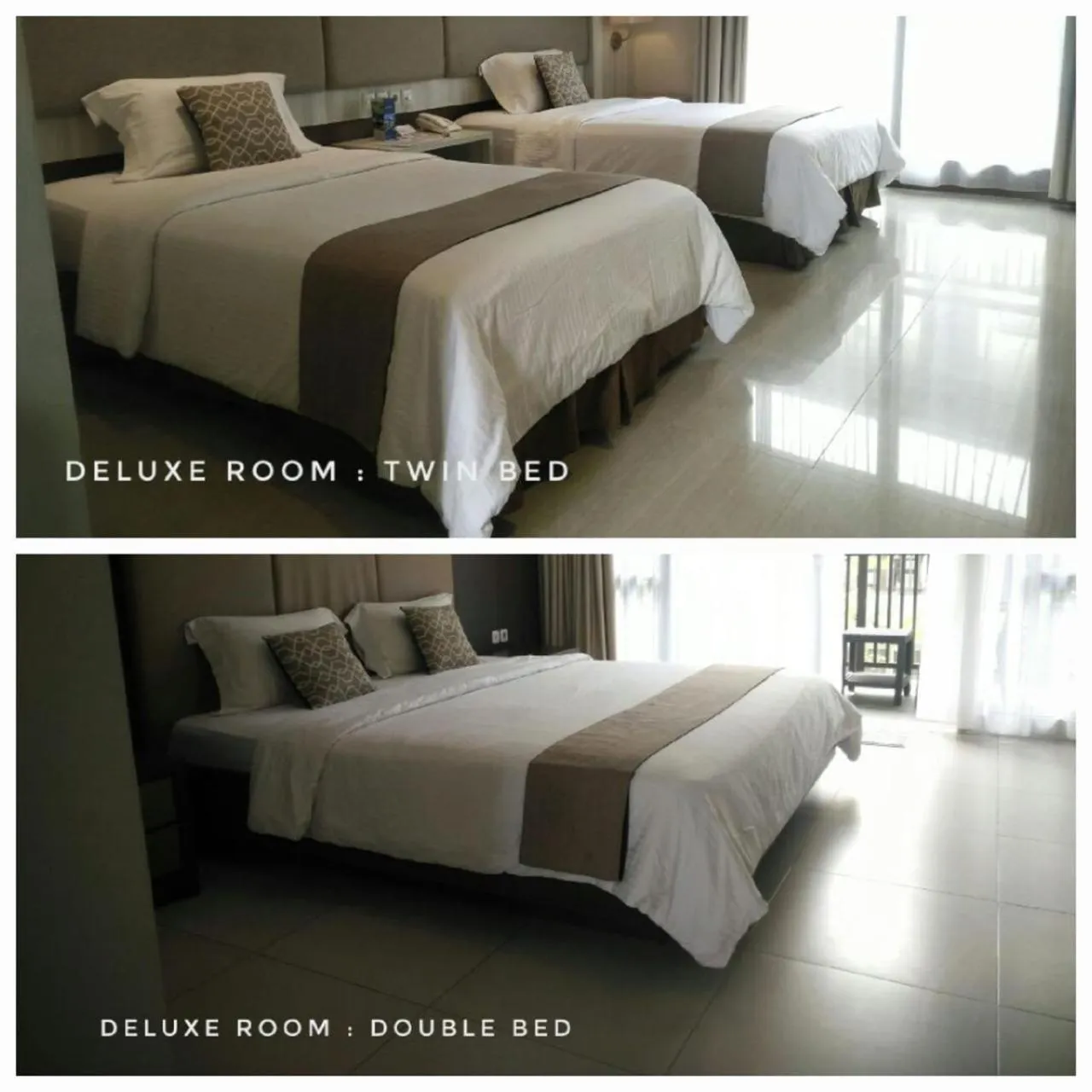 Bed in Menara Laut Hotel