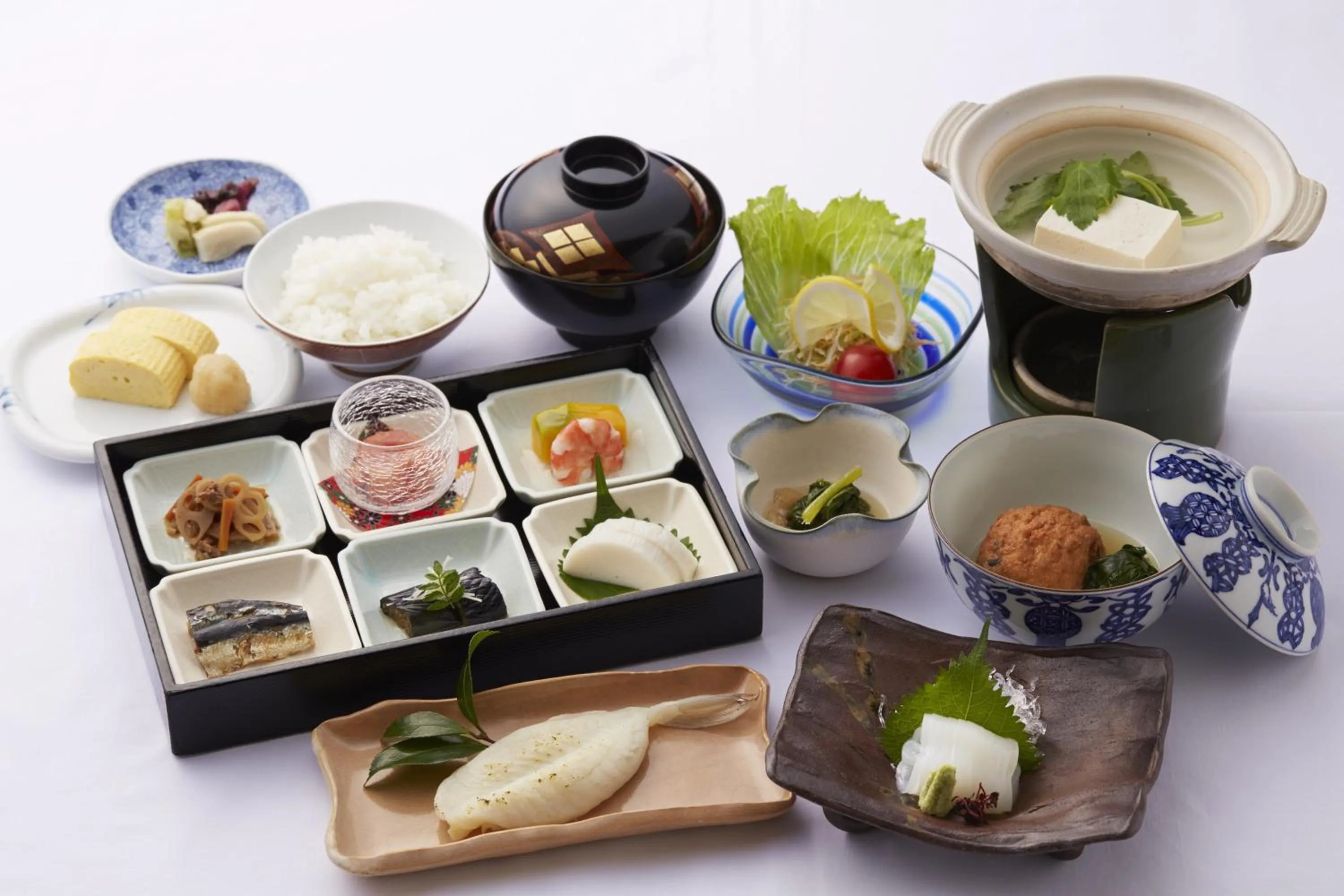 Asian breakfast in Matsudaya Hotel