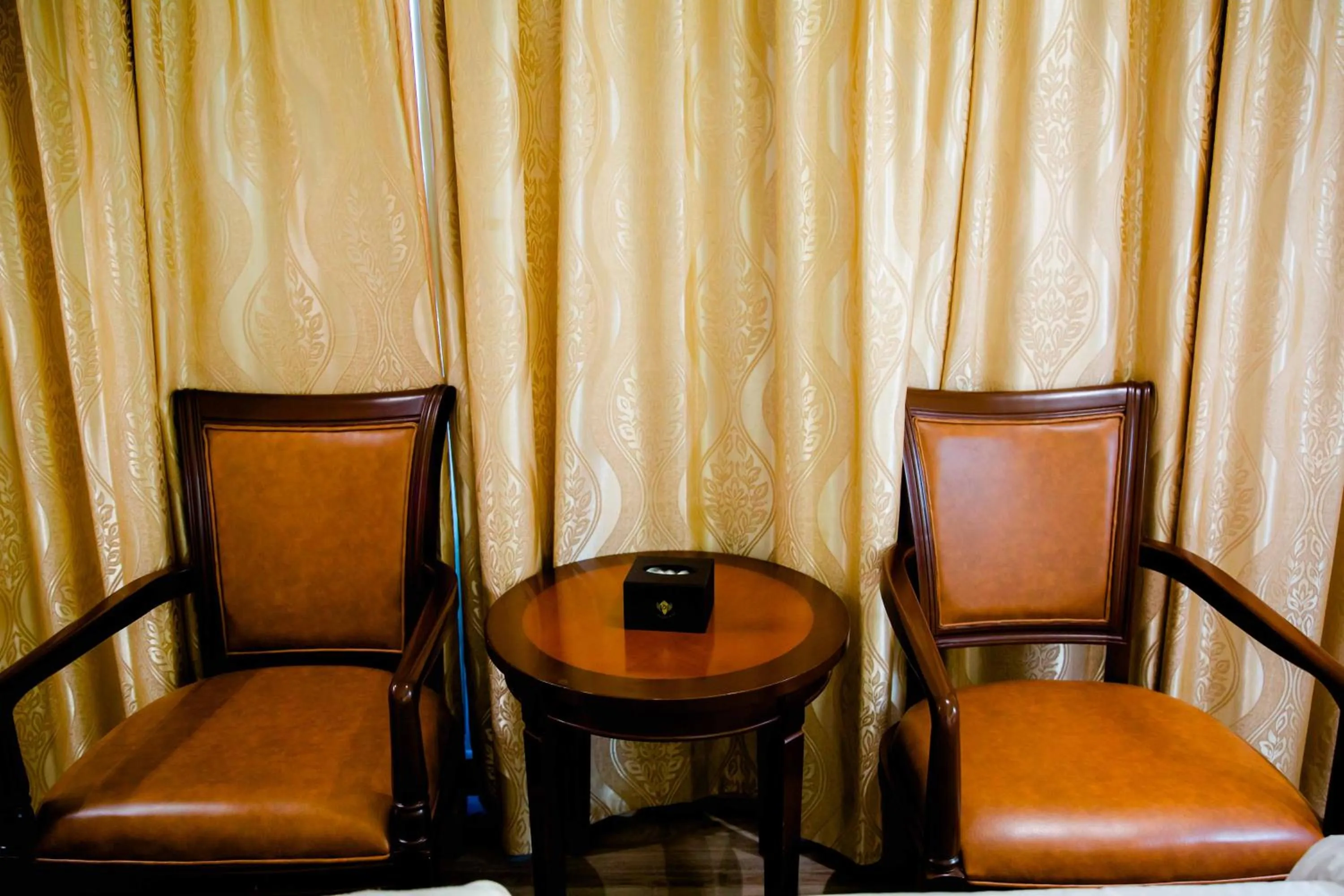 Seating area in Le President Hotel