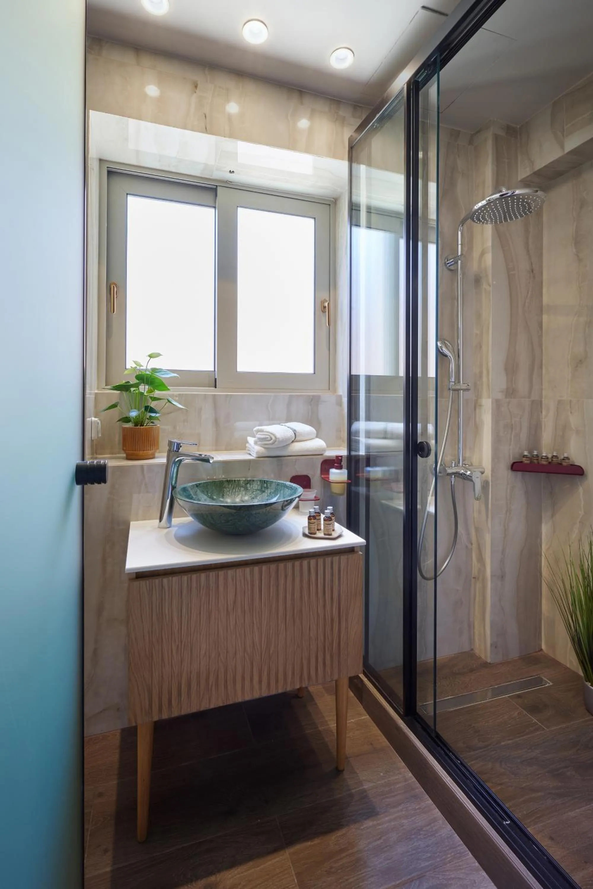 Shower in Rastoni Acropolis Uniquely Located Stylish Apartments