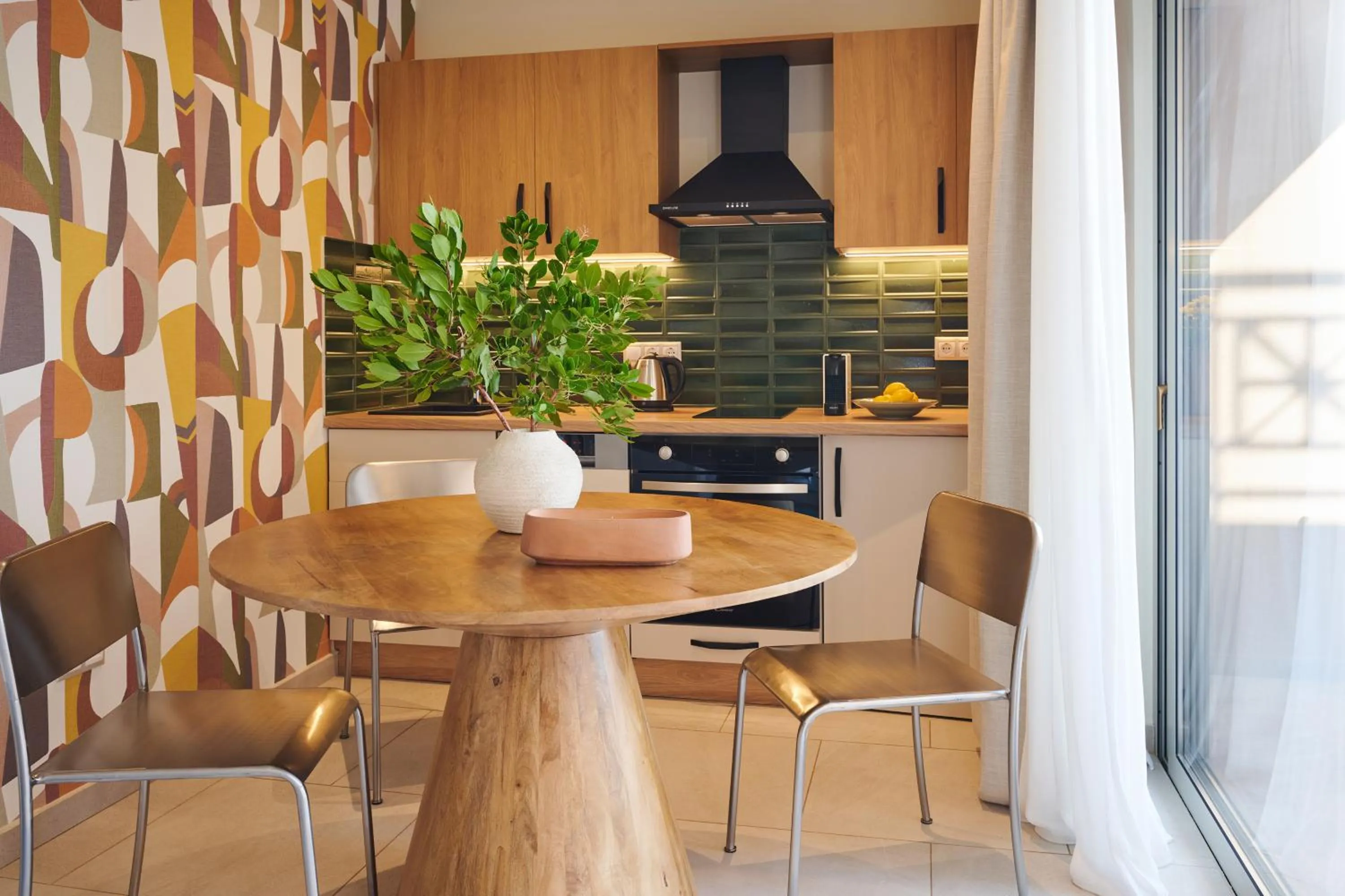 Kitchen or kitchenette in Rastoni Acropolis Uniquely Located Stylish Apartments