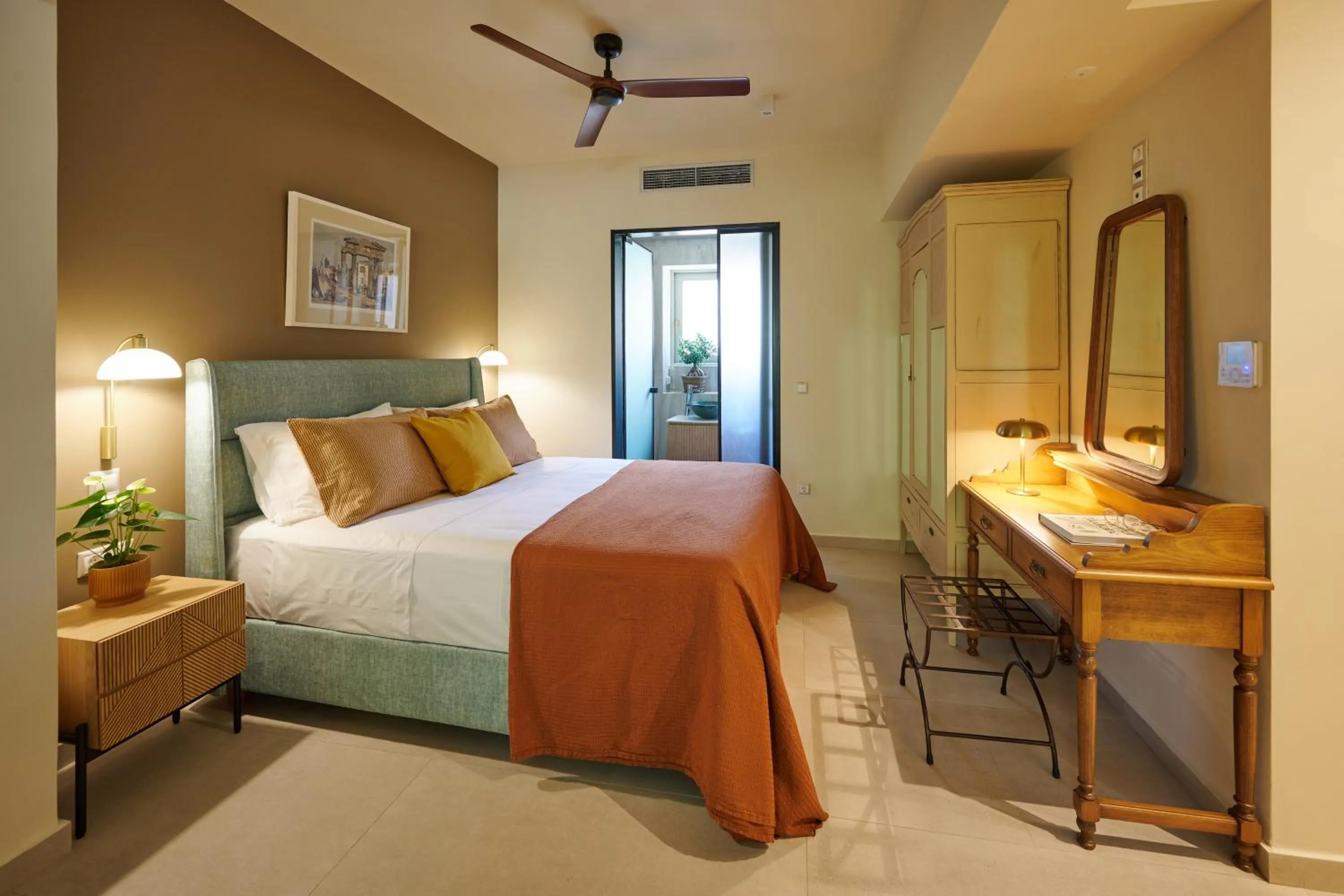 Bed in Rastoni Acropolis Uniquely Located Stylish Apartments