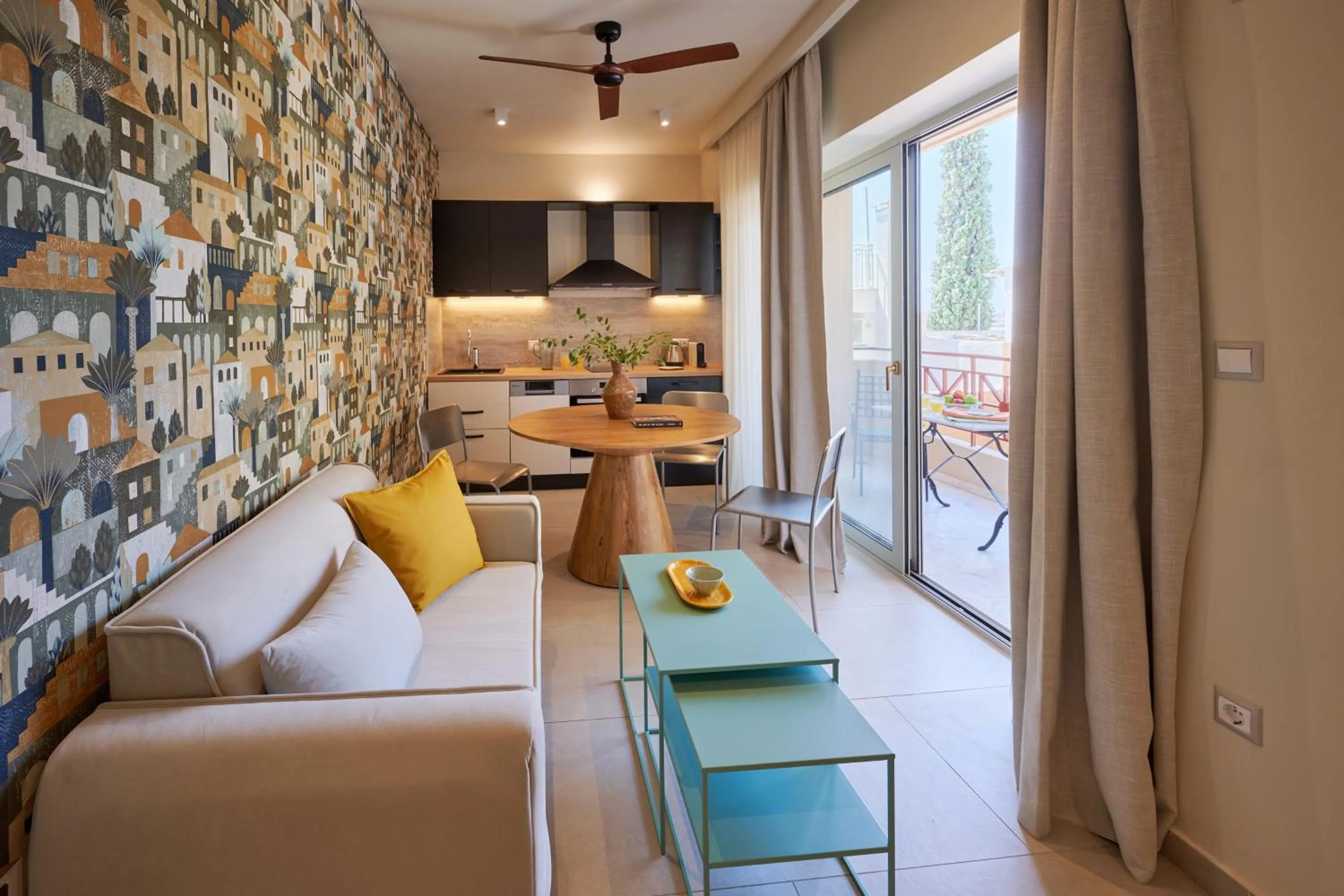 Kitchen or kitchenette in Rastoni Acropolis Uniquely Located Stylish Apartments