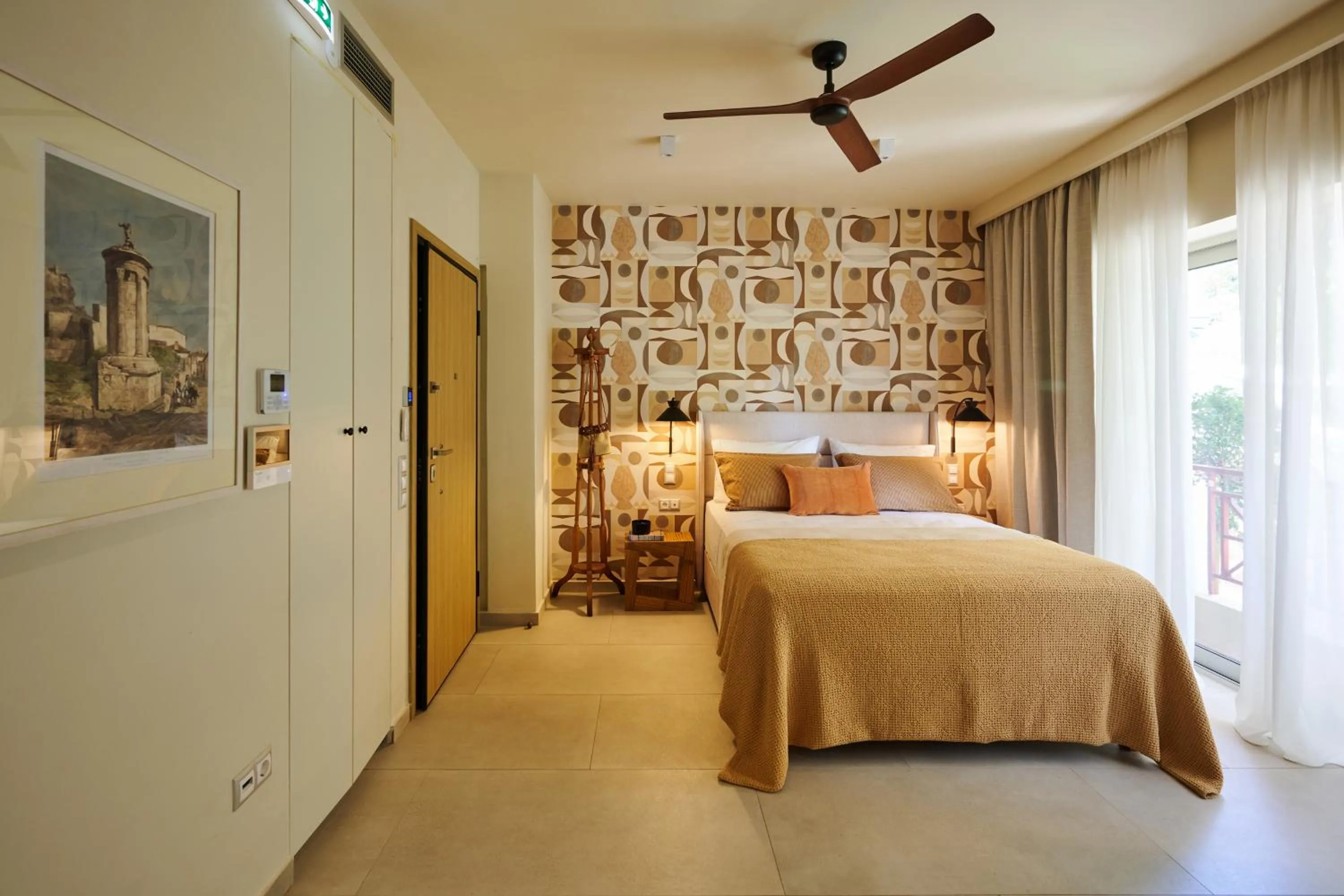 Bed in Rastoni Acropolis Uniquely Located Stylish Apartments