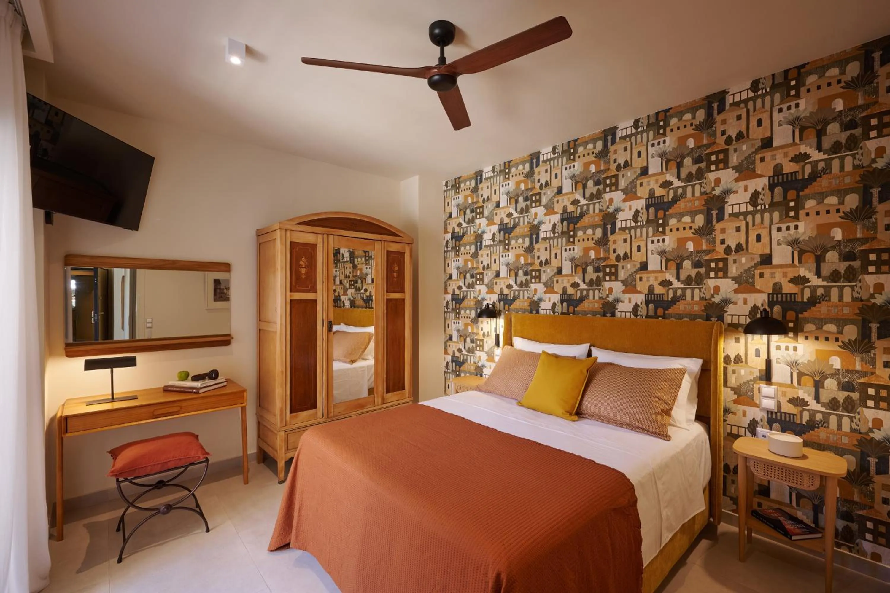 Bed in Rastoni Acropolis Uniquely Located Stylish Apartments