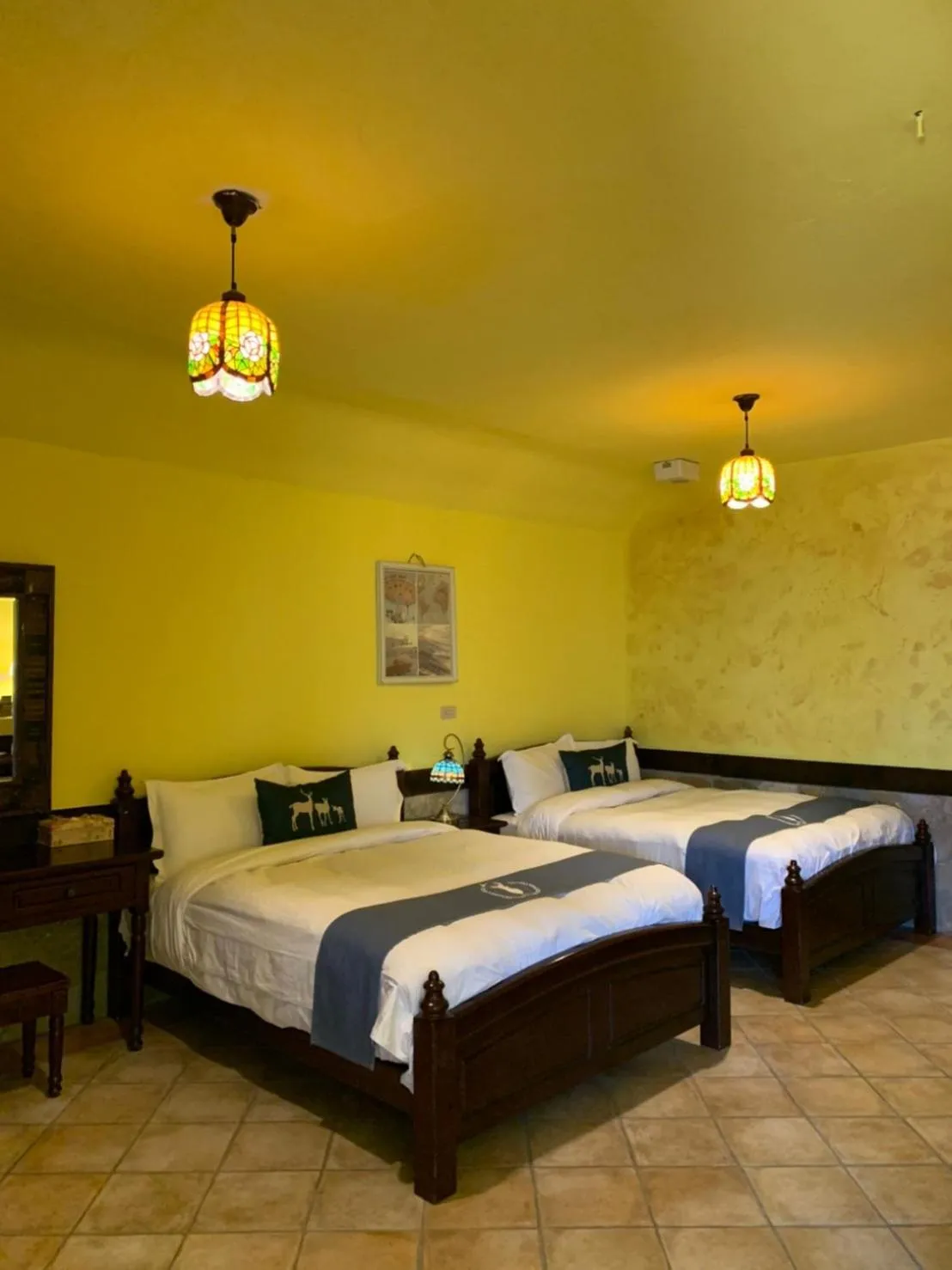 Bed in 日初雲來民宿