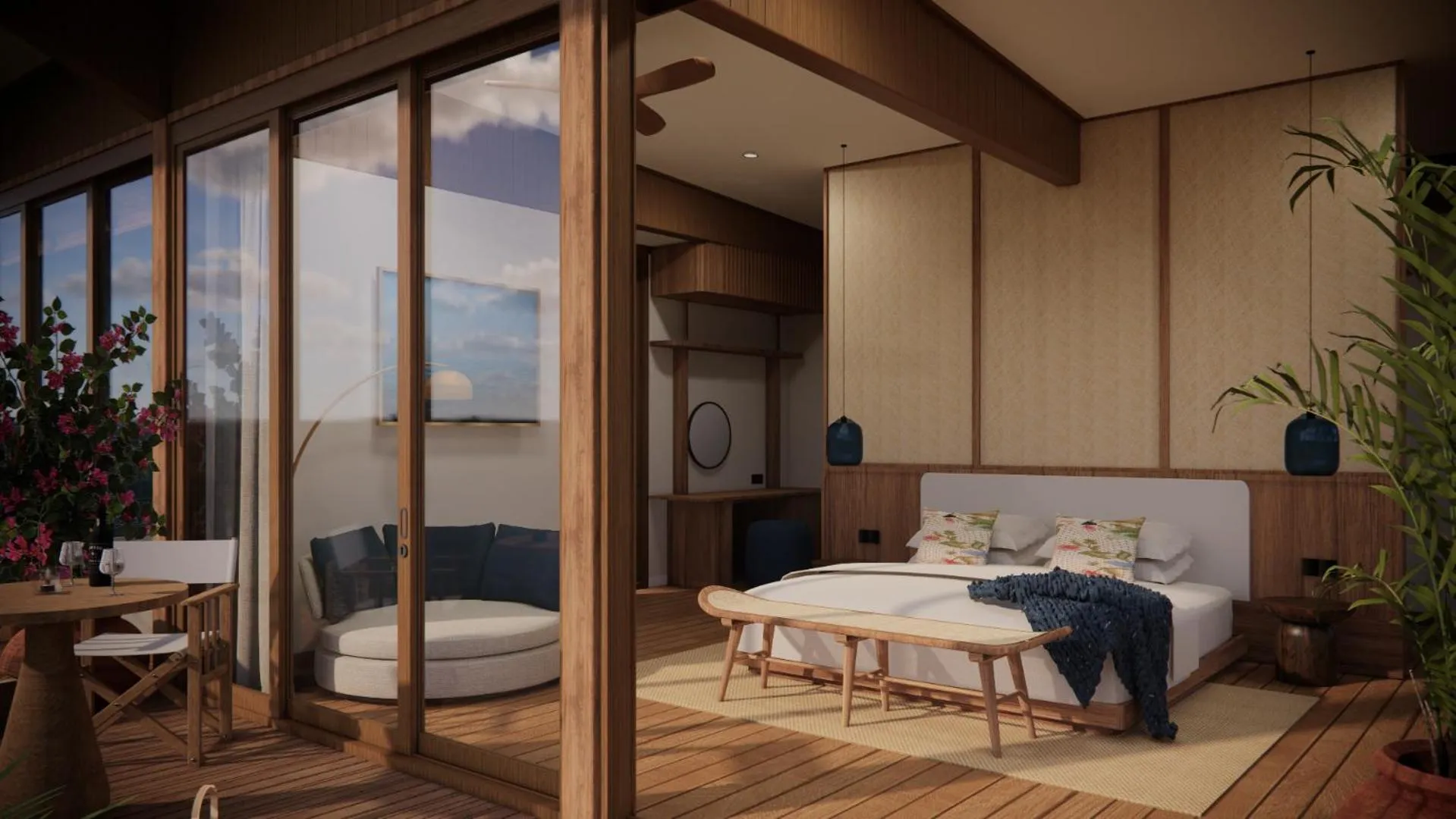 Seating area in Ocean View Villas by Grün