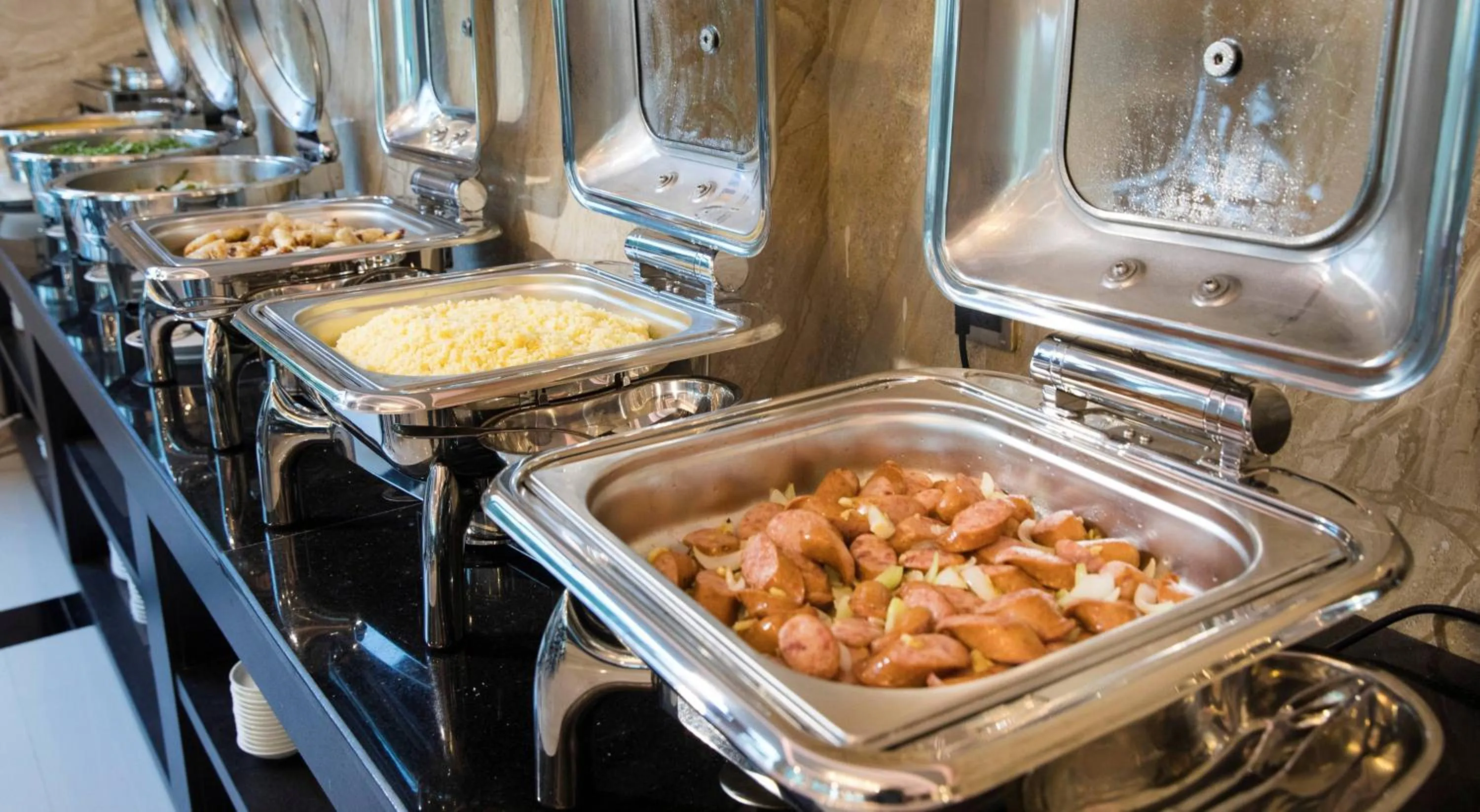 Buffet breakfast in CCT Luxury Hotel