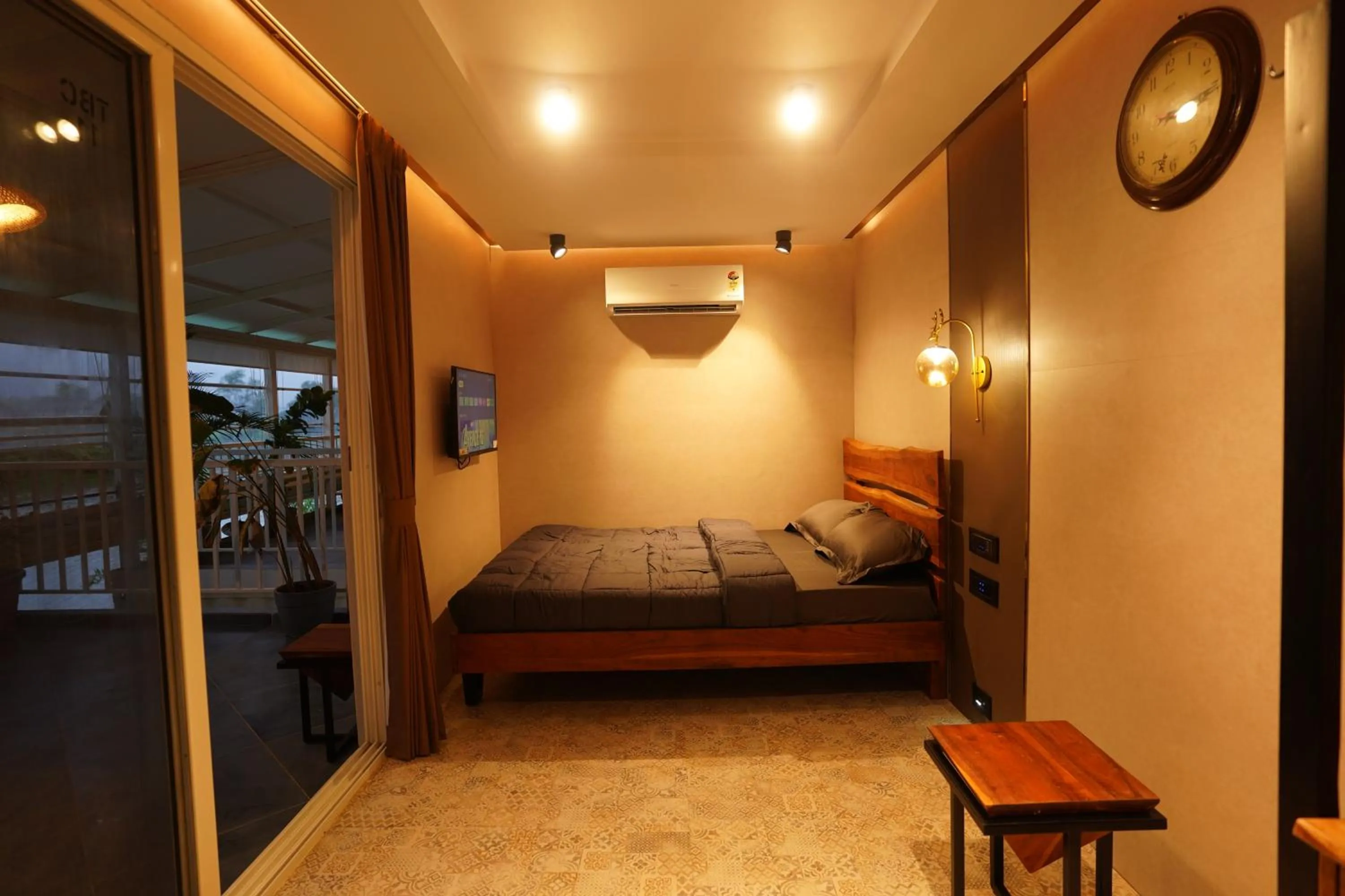 Living room, Bed in The Boat Club,Karjat