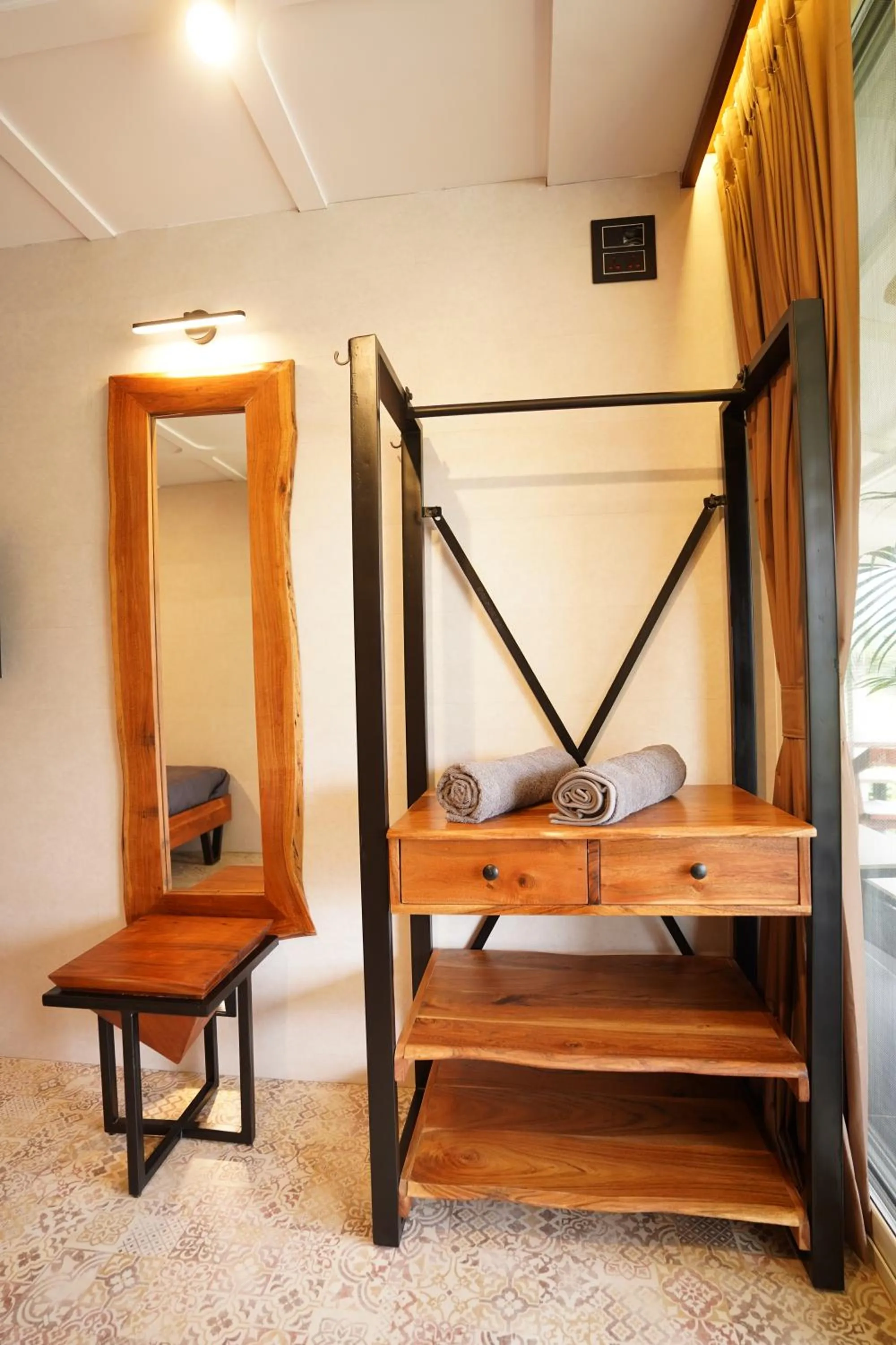 wardrobe, Bed in The Boat Club,Karjat