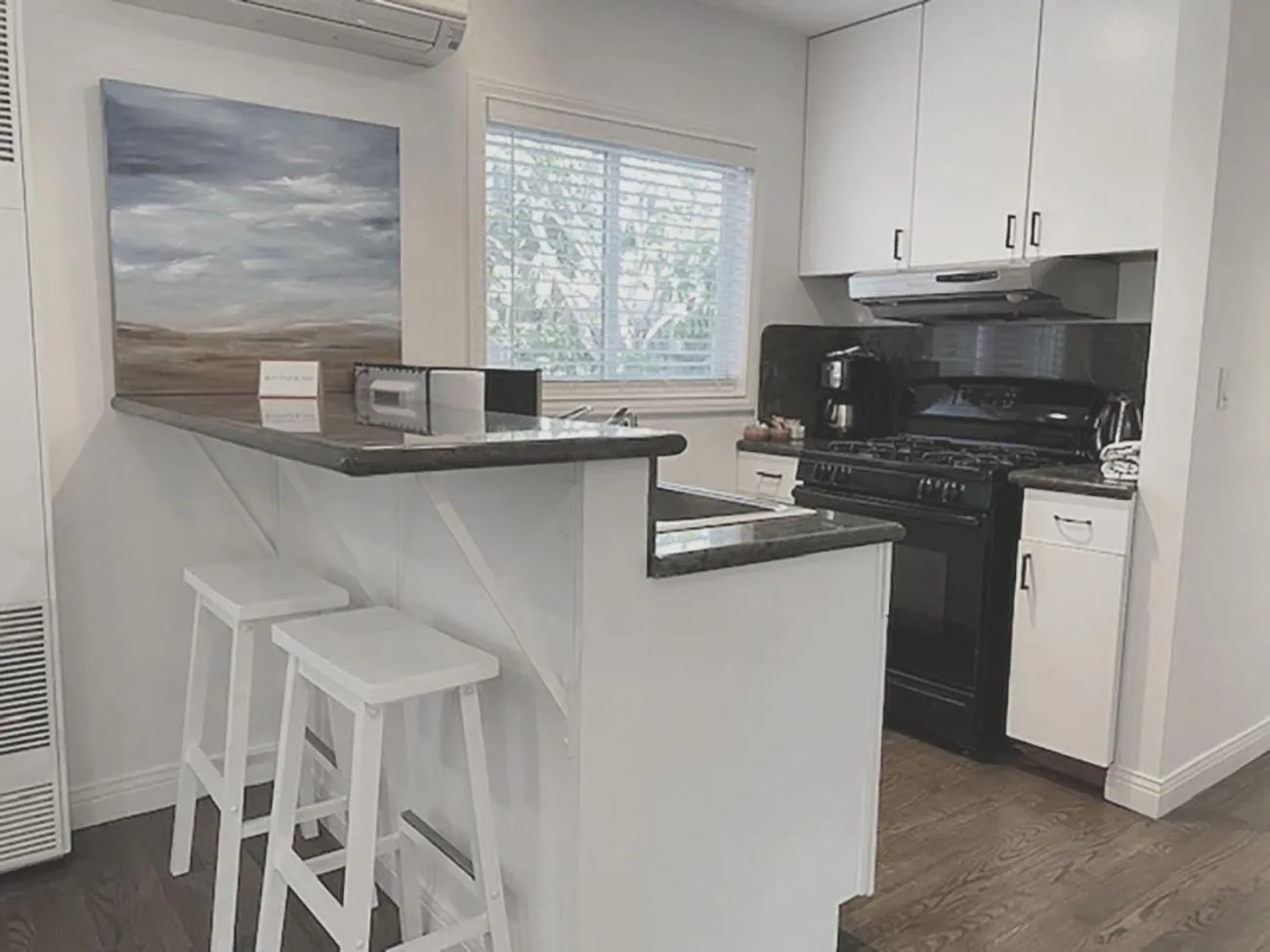 kitchen in Malibu Private Beach Apartments