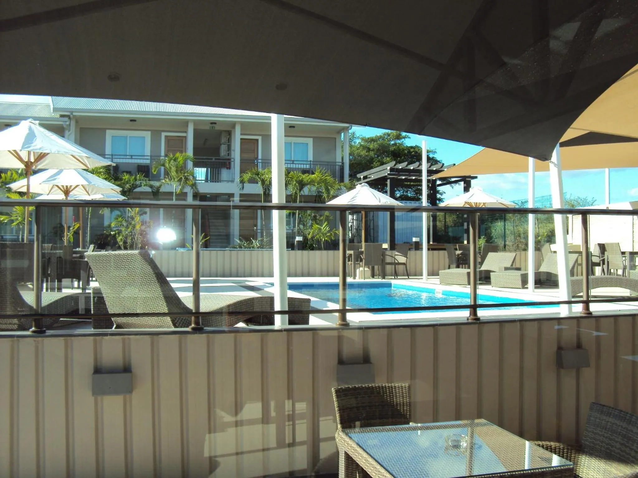 Pool view in Hotel Colibri