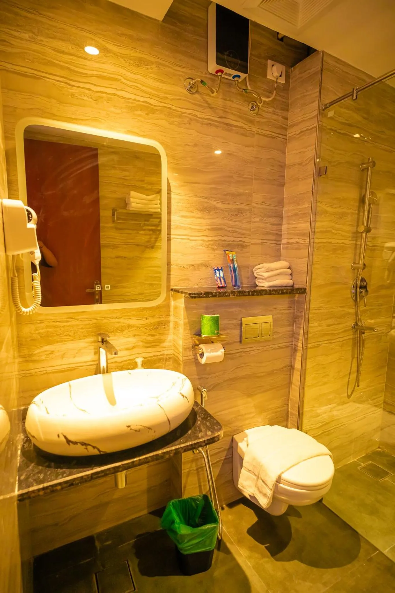 Bathroom in J60 Suites, Ashok Vihar - Near Netaji Subhash Place