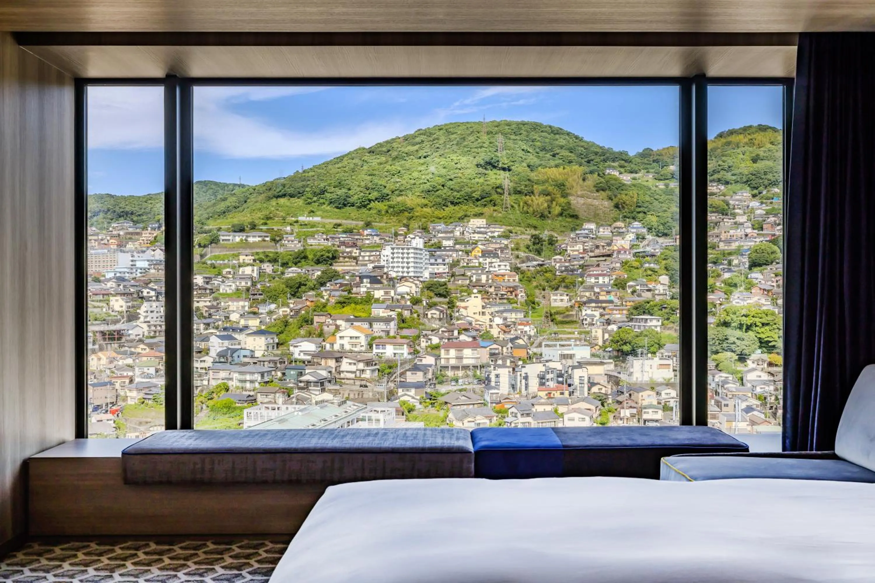 View (from property/room), Bed in Stadium City Hotel Nagasaki