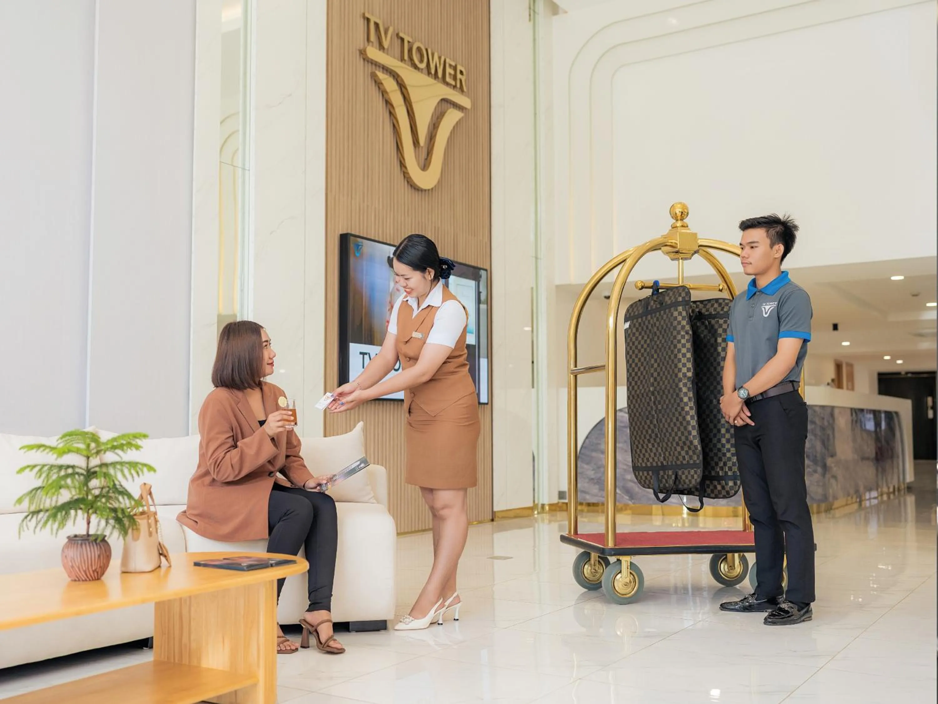 Lobby or reception in TV-Tower 1