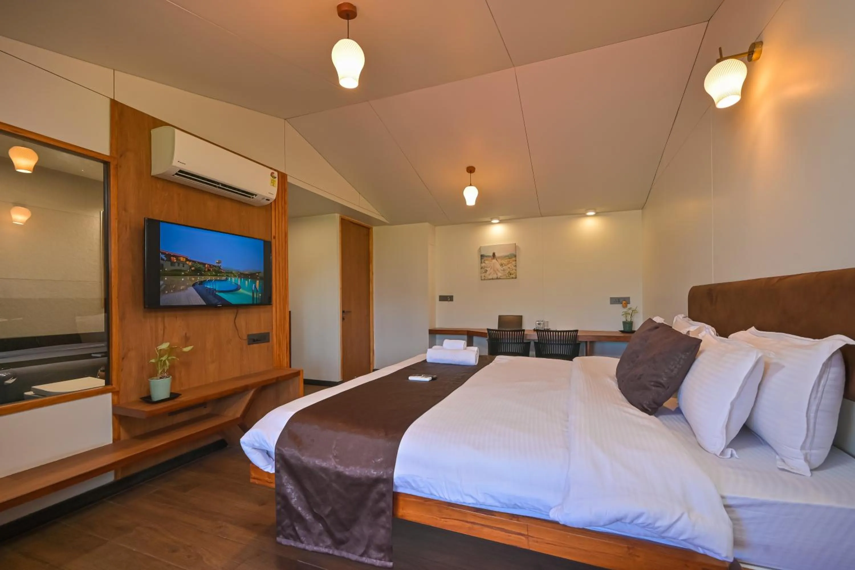 Photo of the whole room, Bed in Bliss Nirvana Resort, Lonavala