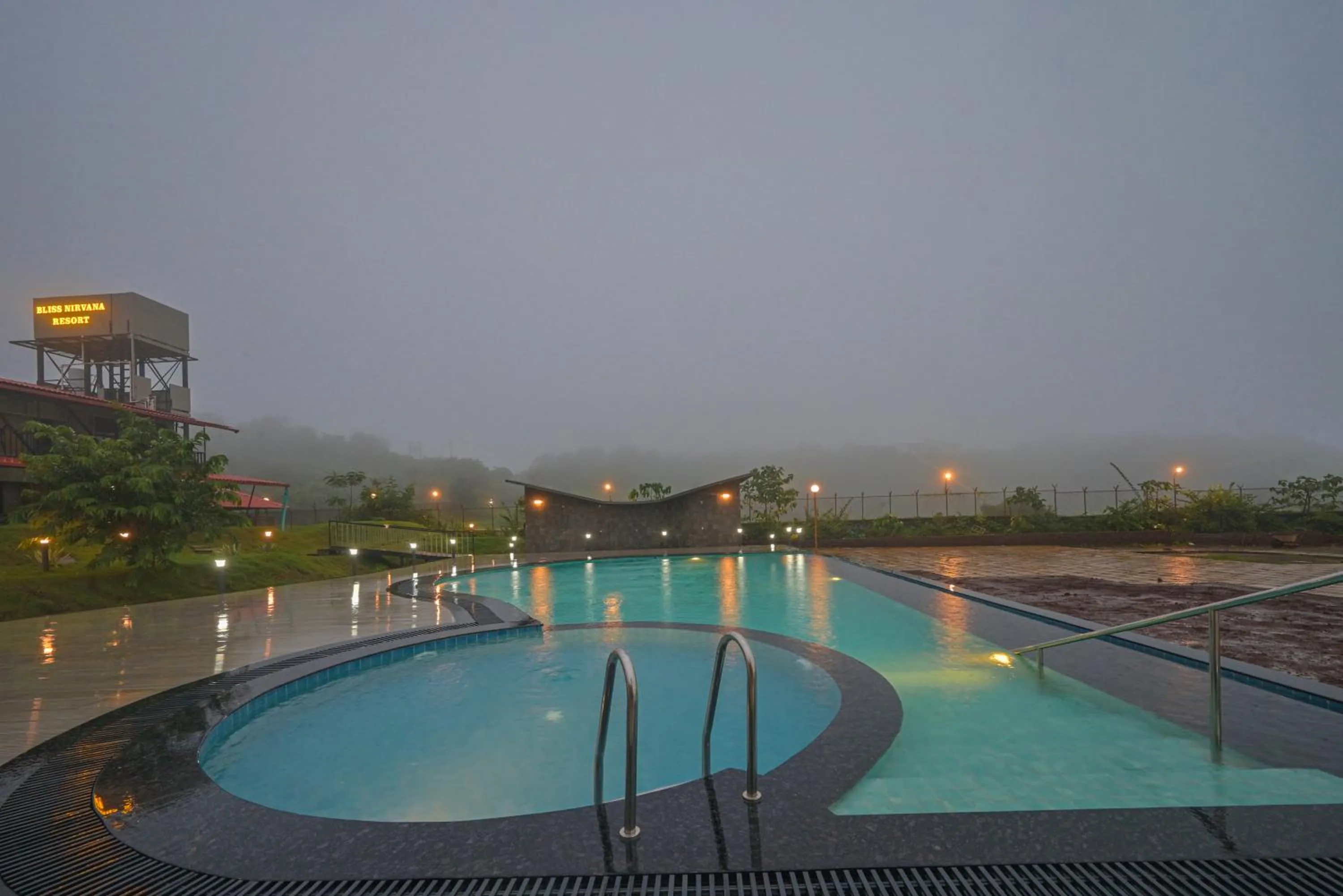 Pool view in Bliss Nirvana Resort, Lonavala