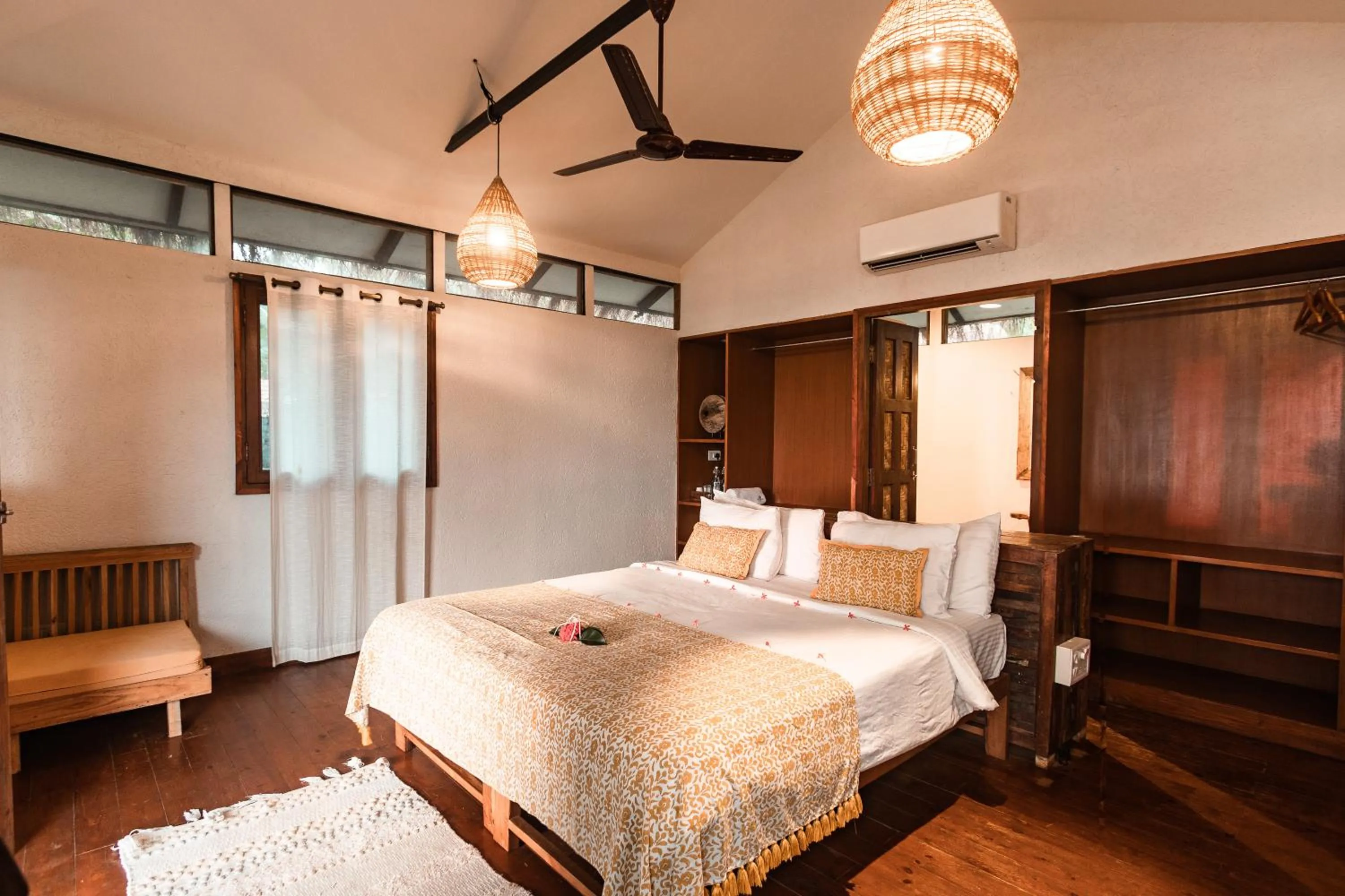 Bedroom, Bed in Anahata Retreat Beach Front Ashwem Goa